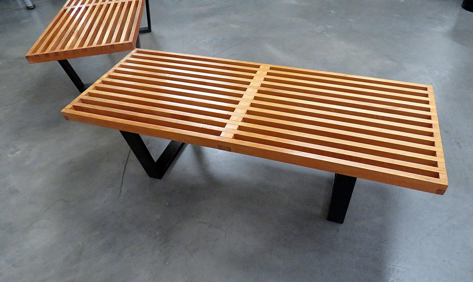Pair of Mid-Century Modern Benches Attributed to Herman Miller 4