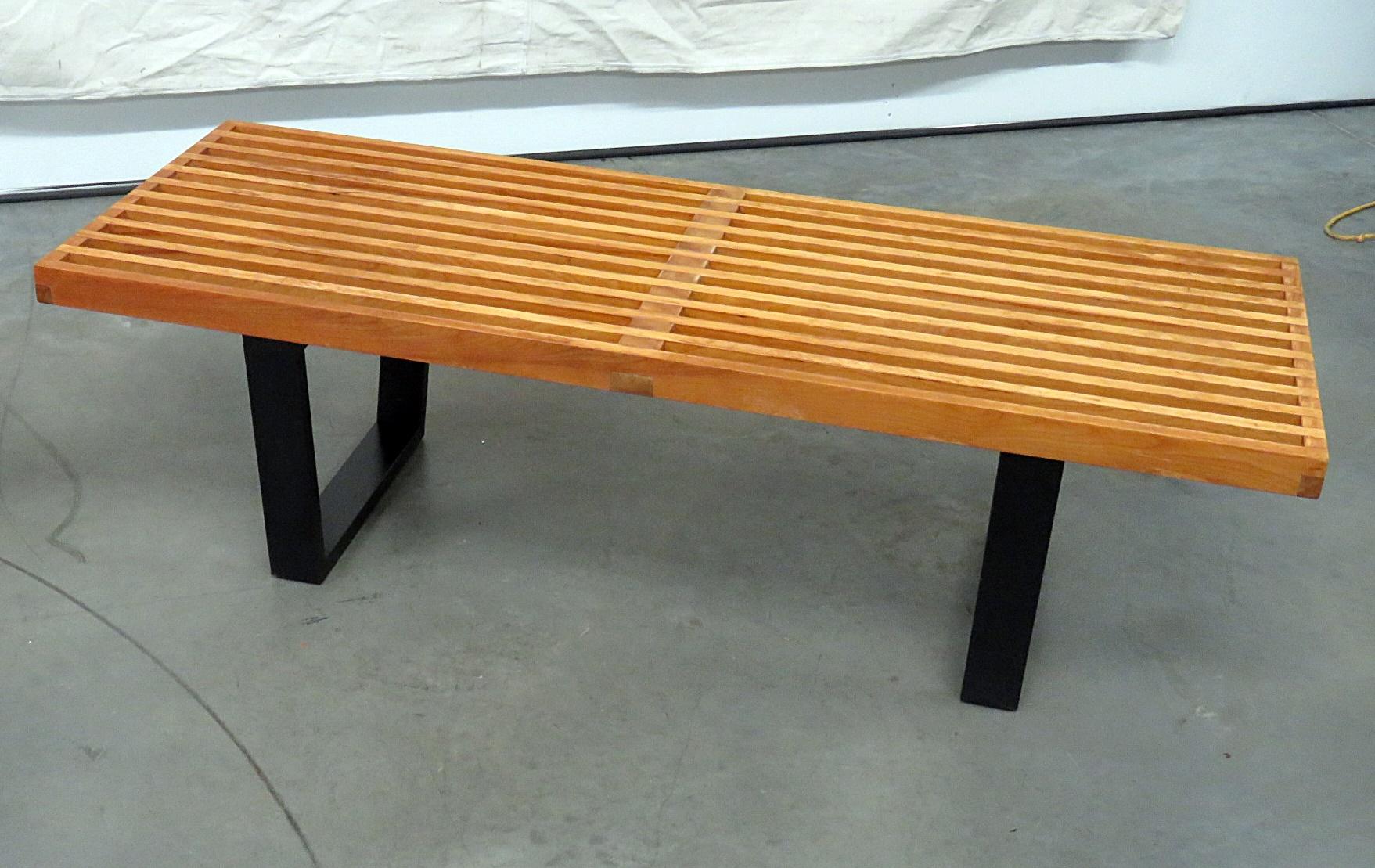 Pair of Mid-Century Modern Benches Attributed to Herman Miller In Good Condition In Swedesboro, NJ