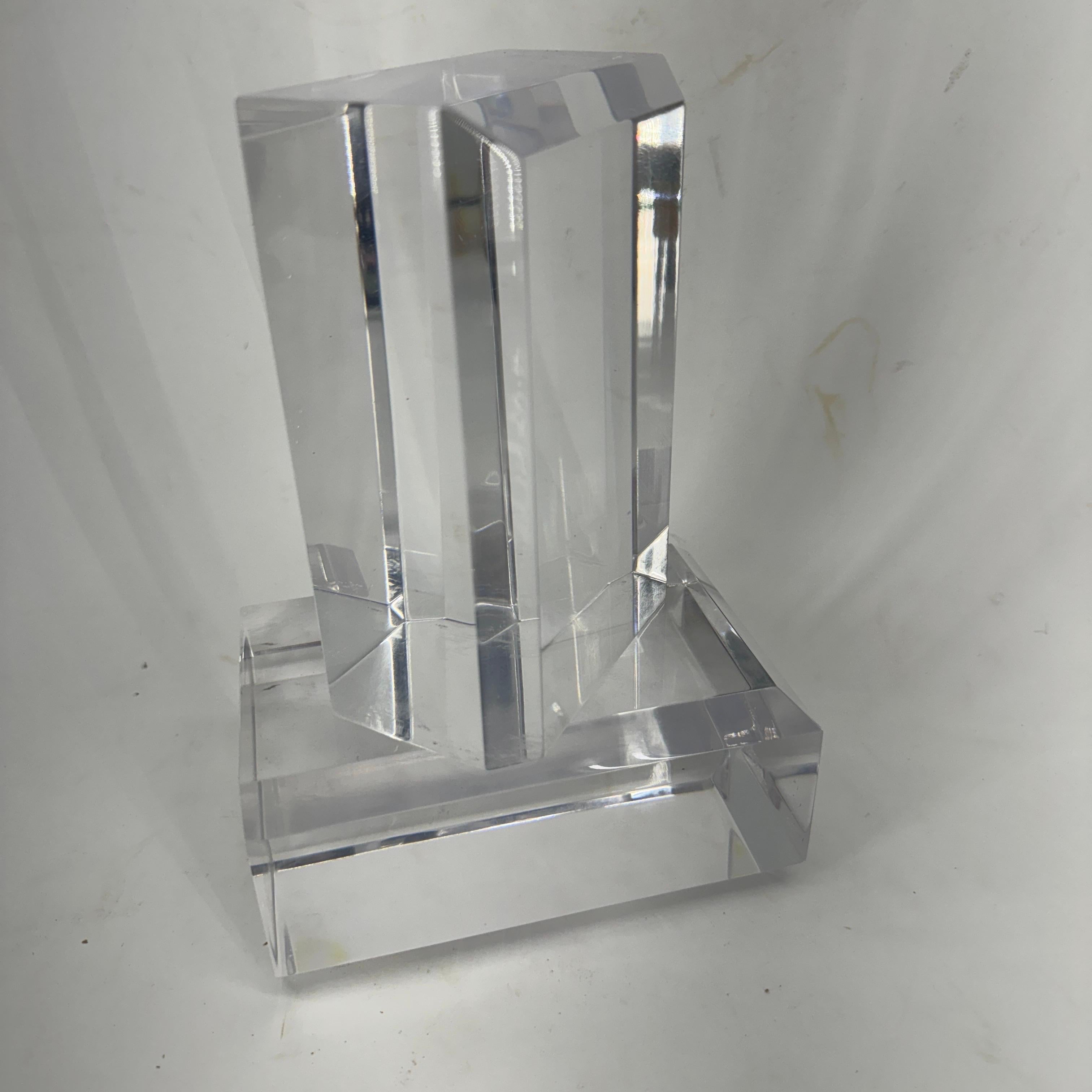 Pair of Mid-Century Modern Beveled Lucite Bookends 5