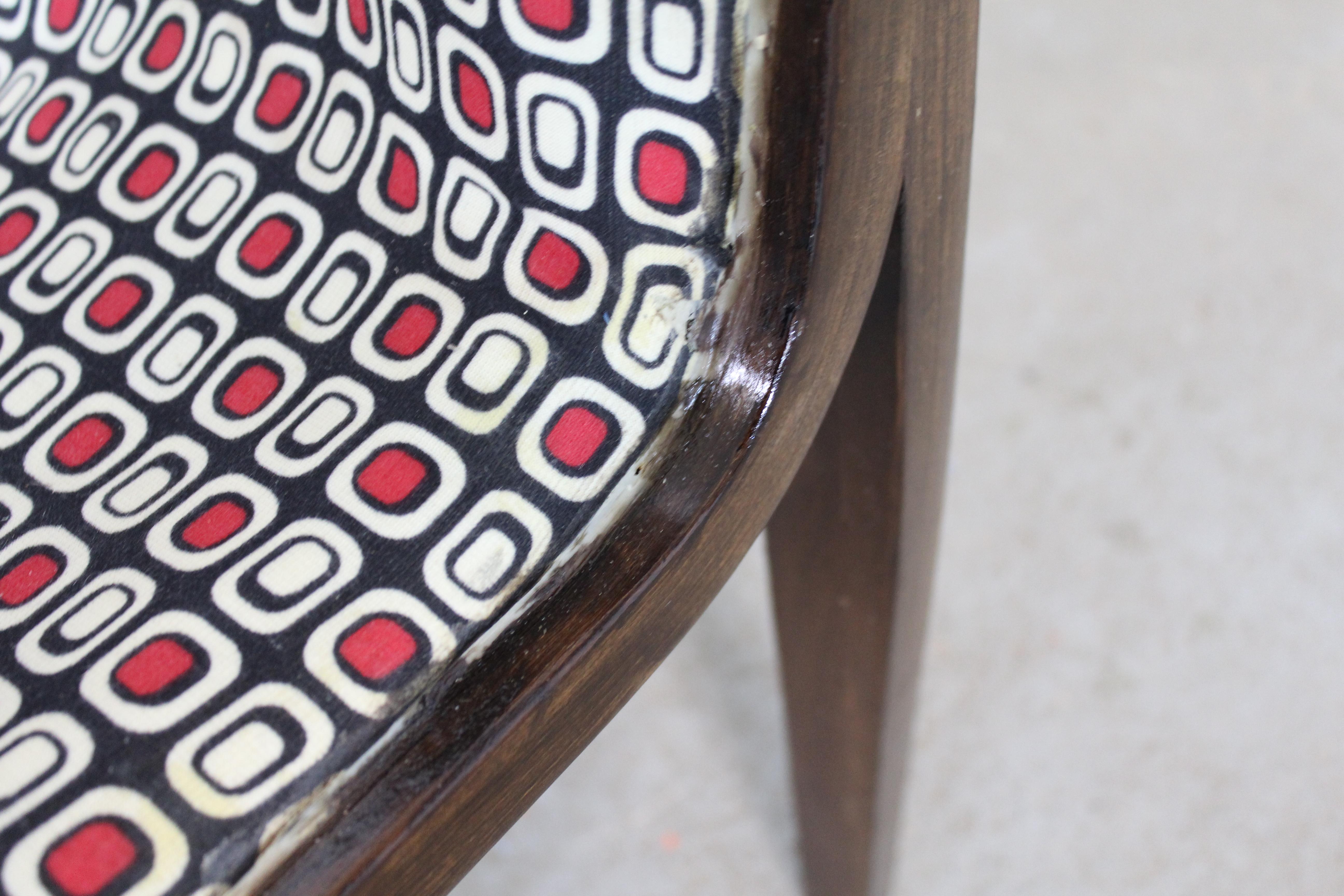 Pair of Mid Century Modern Bill Stephens Knoll Black Walnut Side Chairs For Sale 1