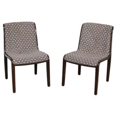 Vintage Pair of Mid Century Modern Bill Stephens Knoll Black Walnut Side Chairs