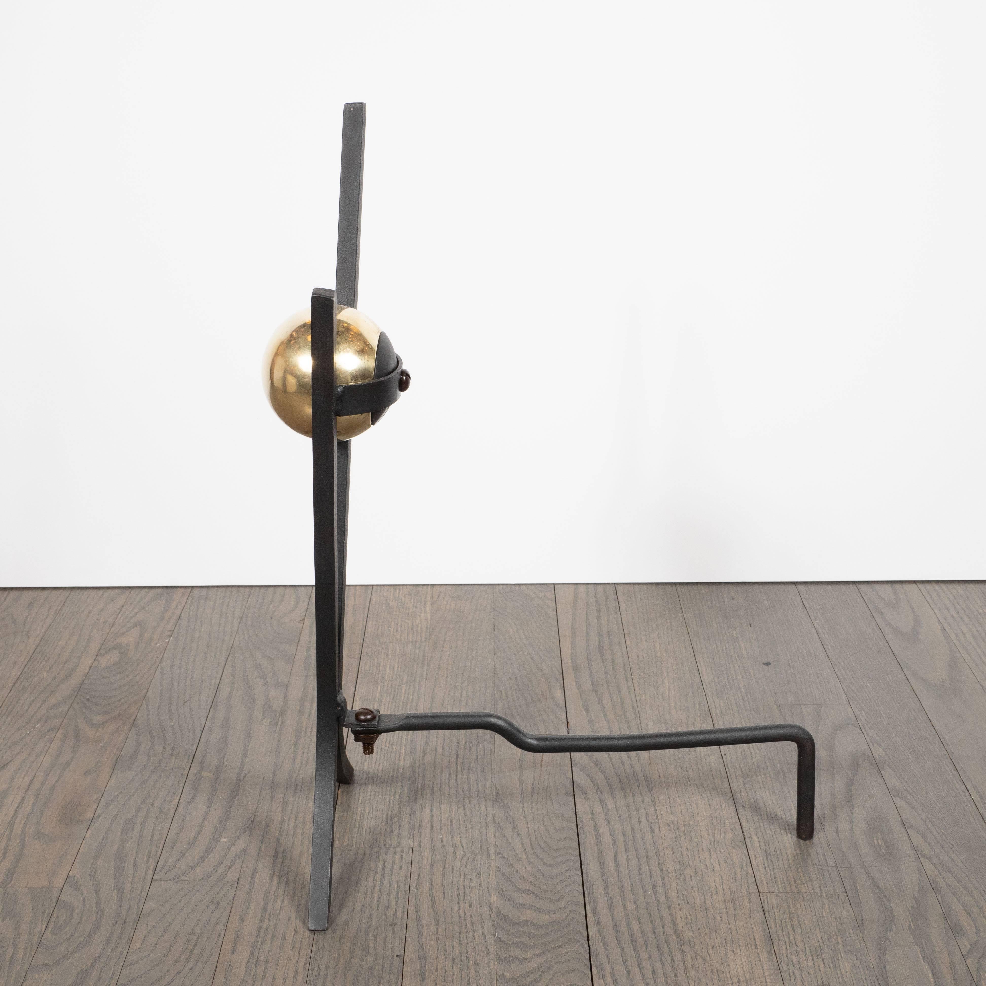 mid century modern andirons