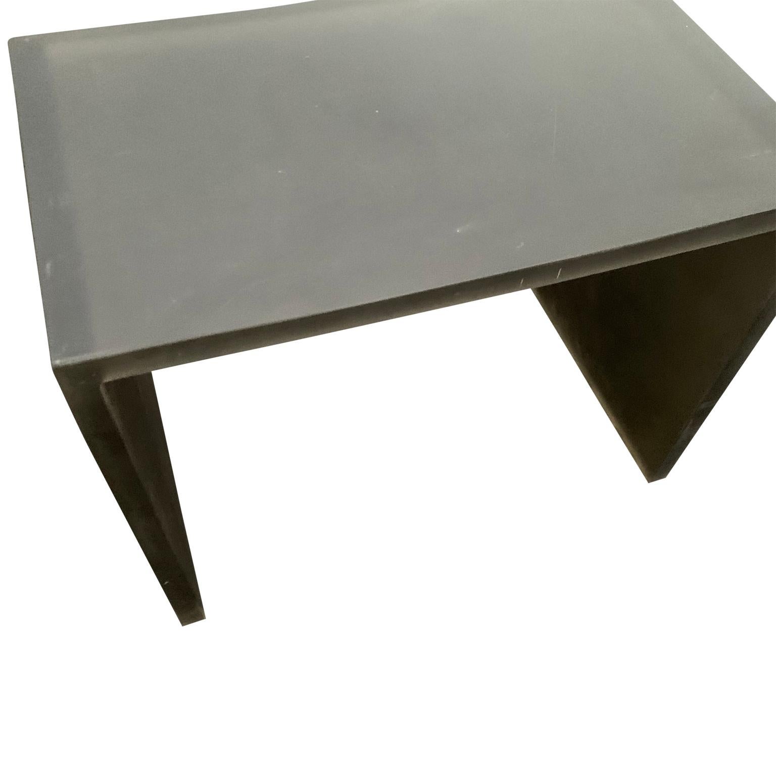 20th Century Pair of Mid-Century Modern Black Frosted Lucite Side Tables or Benches