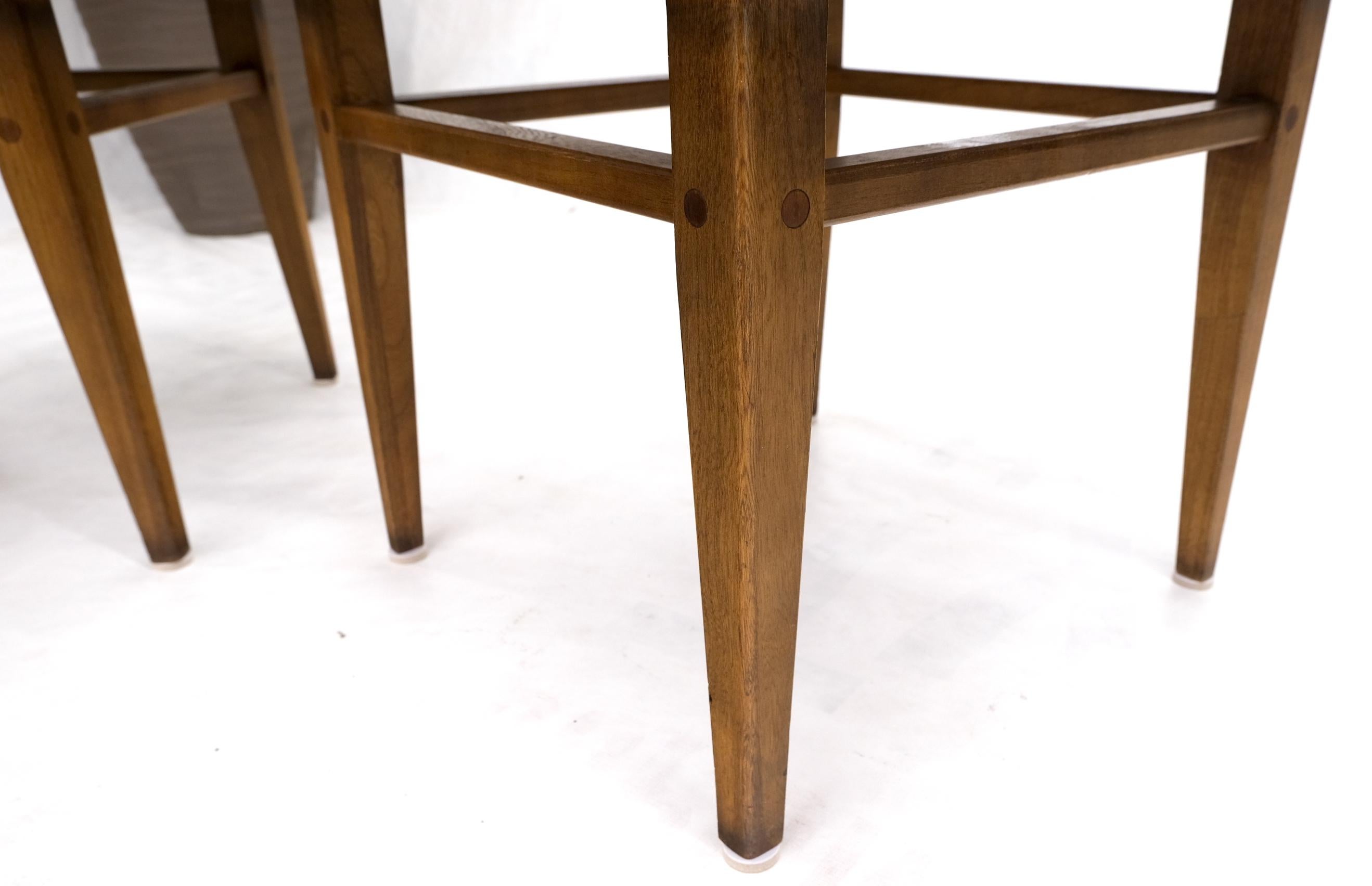 Pair of Mid-Century Modern Black Laminate Top Walnut End Tables Stands For Sale 5