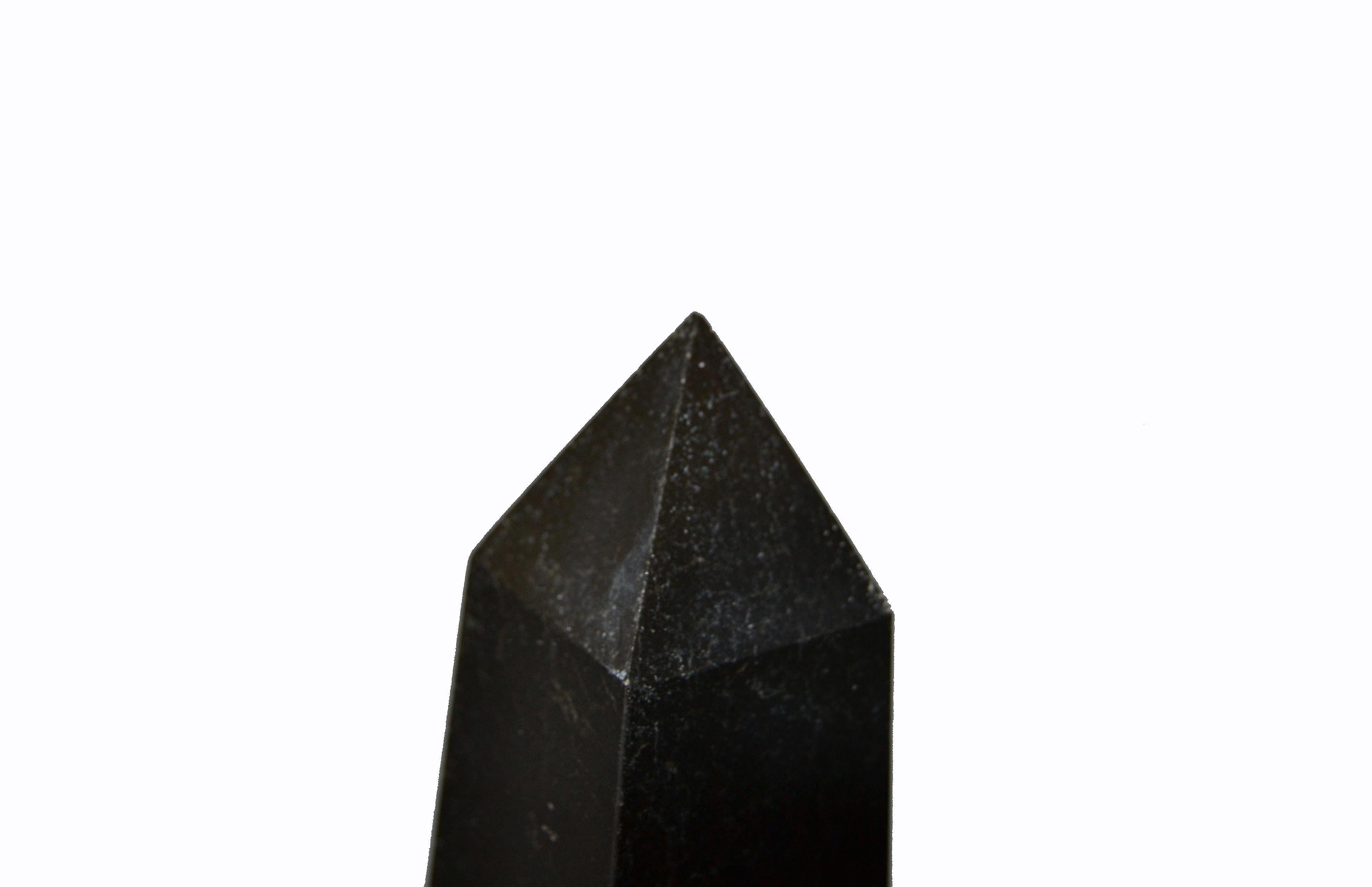 Pair of Mid-Century Modern Black Marble Obelisks 4