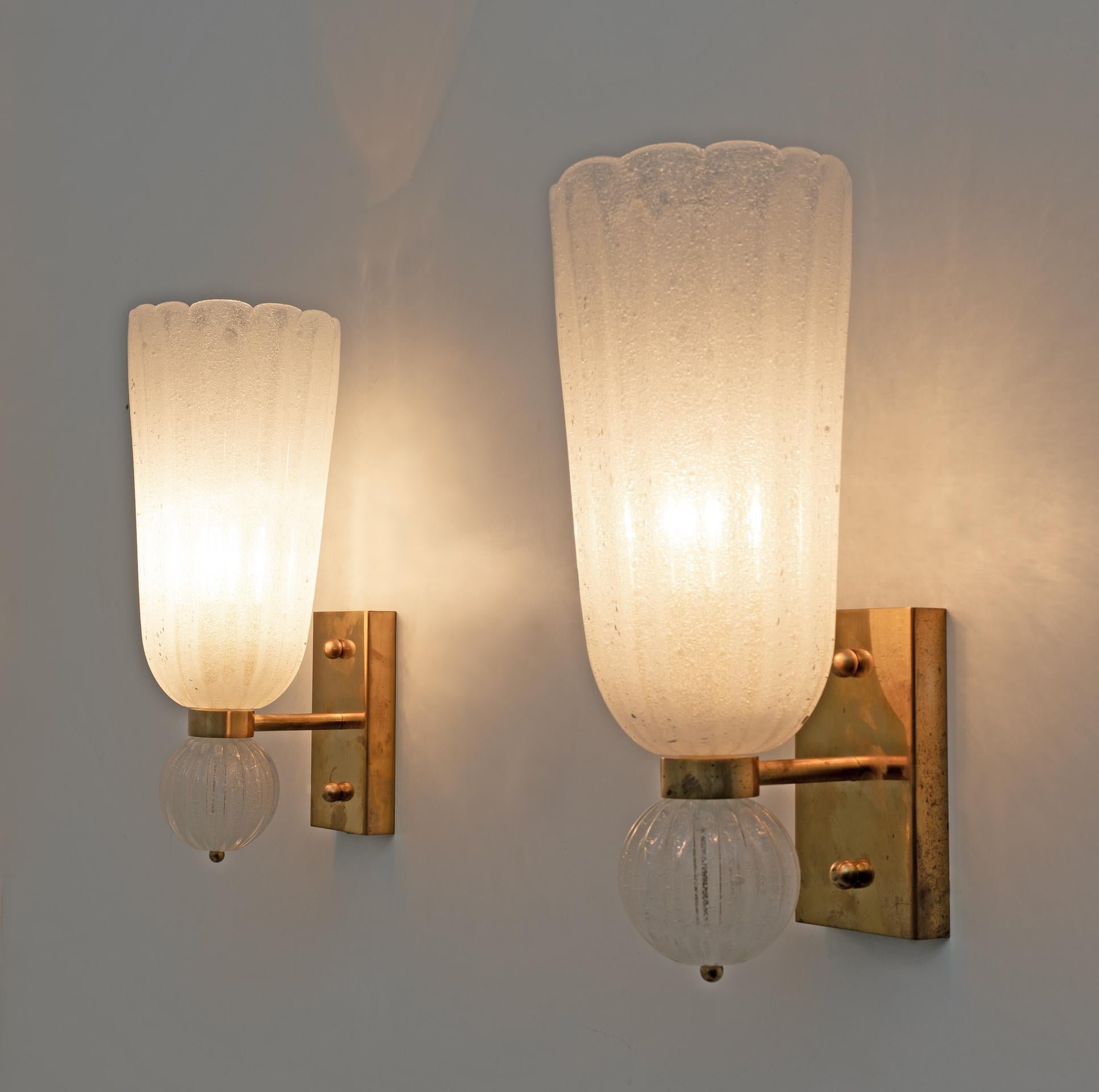 Late 20th Century Pair of Mid-century Modern Brass and 