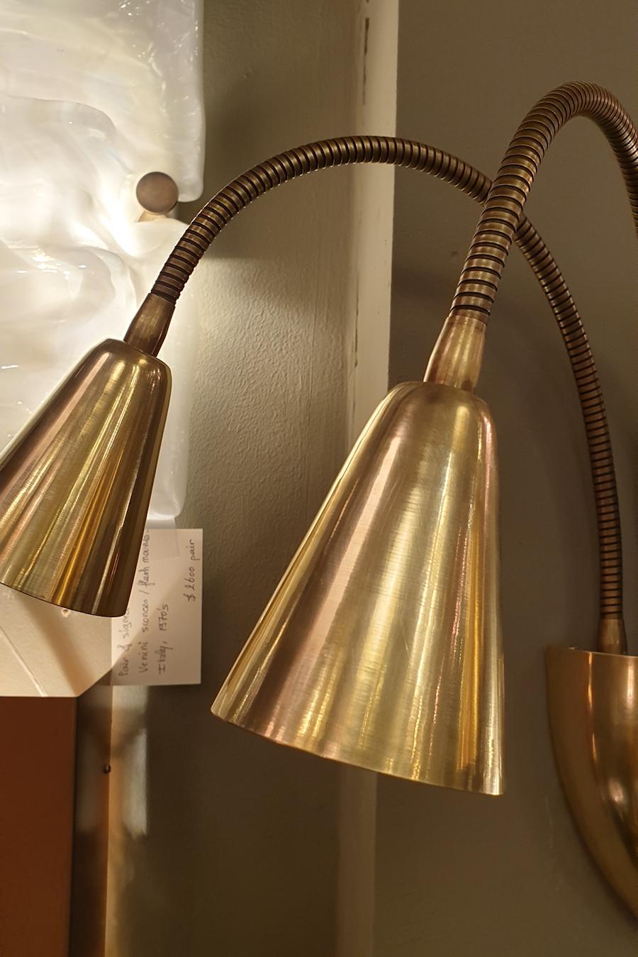 Pair of Mid-Century Modern Brass Articulated Sconces, by Sarfatti for Arteluce 11