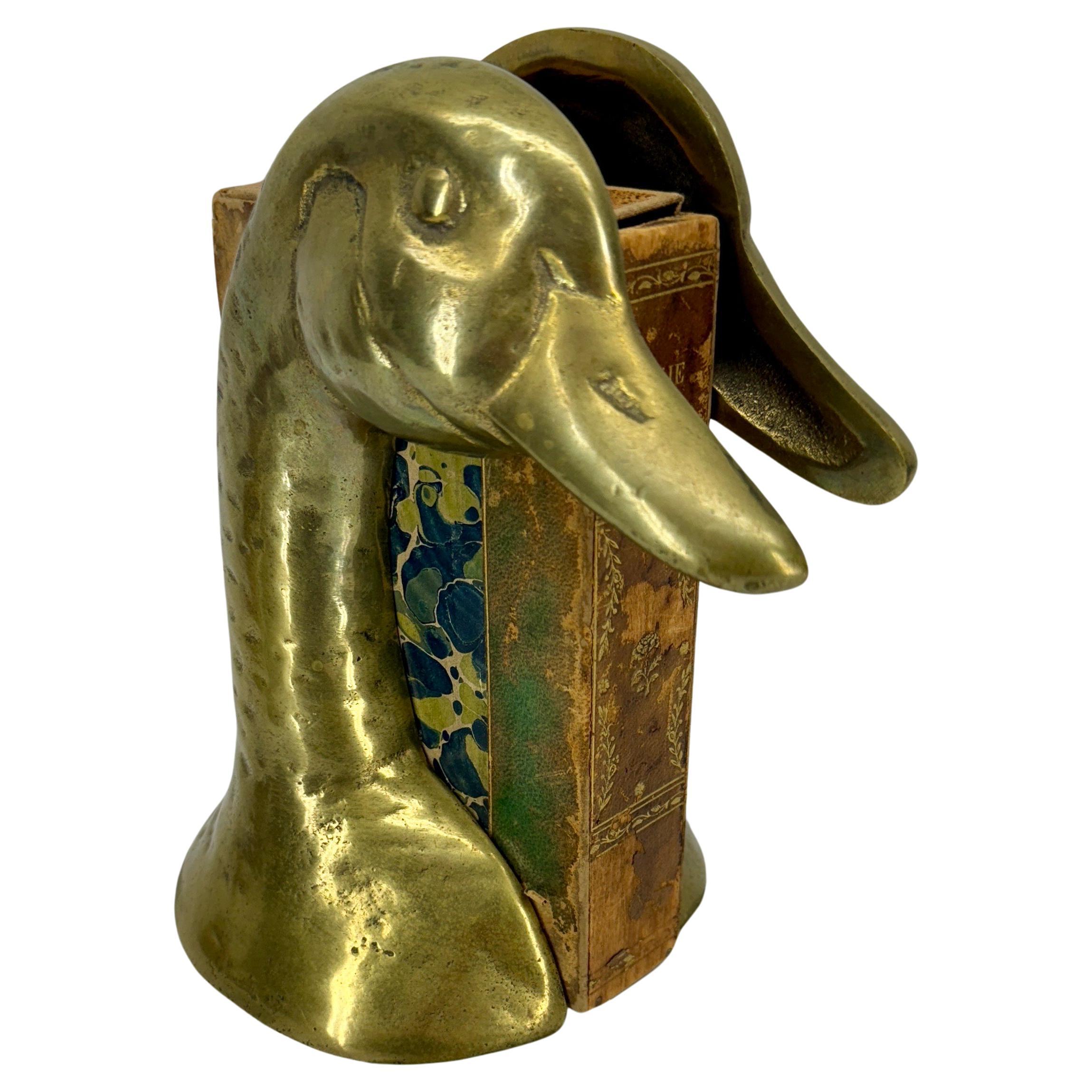 Pair of Mid-Century Modern Brass Duck Bookends For Sale 7