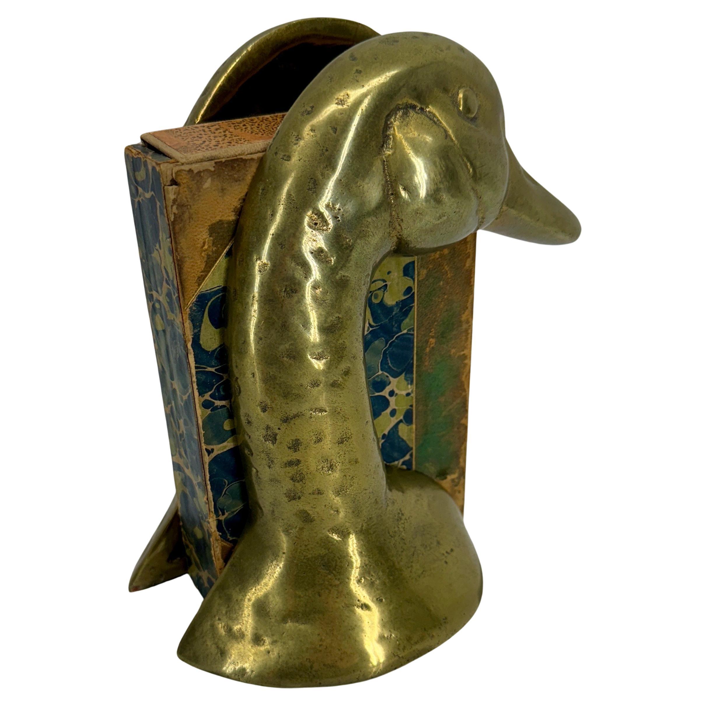 Pair of Mid-Century Modern Brass Duck Bookends For Sale 9