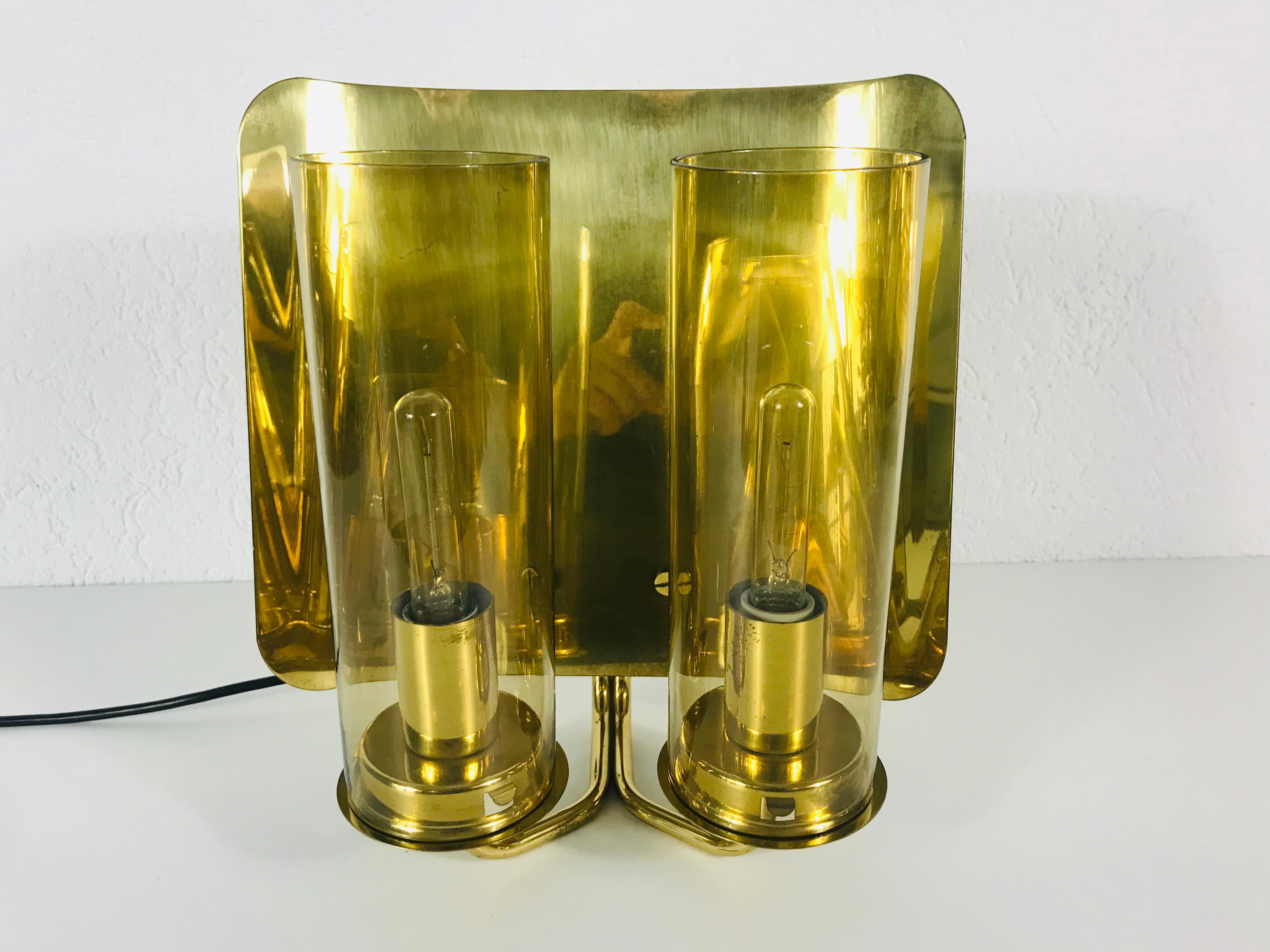 Pair of Mid-Century Modern Brass Sconces by Hans-Agne Jakobsson, Sweden, 1960s For Sale 1