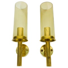 Pair of Mid-Century Modern Brass Sconces by Hans-Agne Jakobsson, Sweden, 1960s