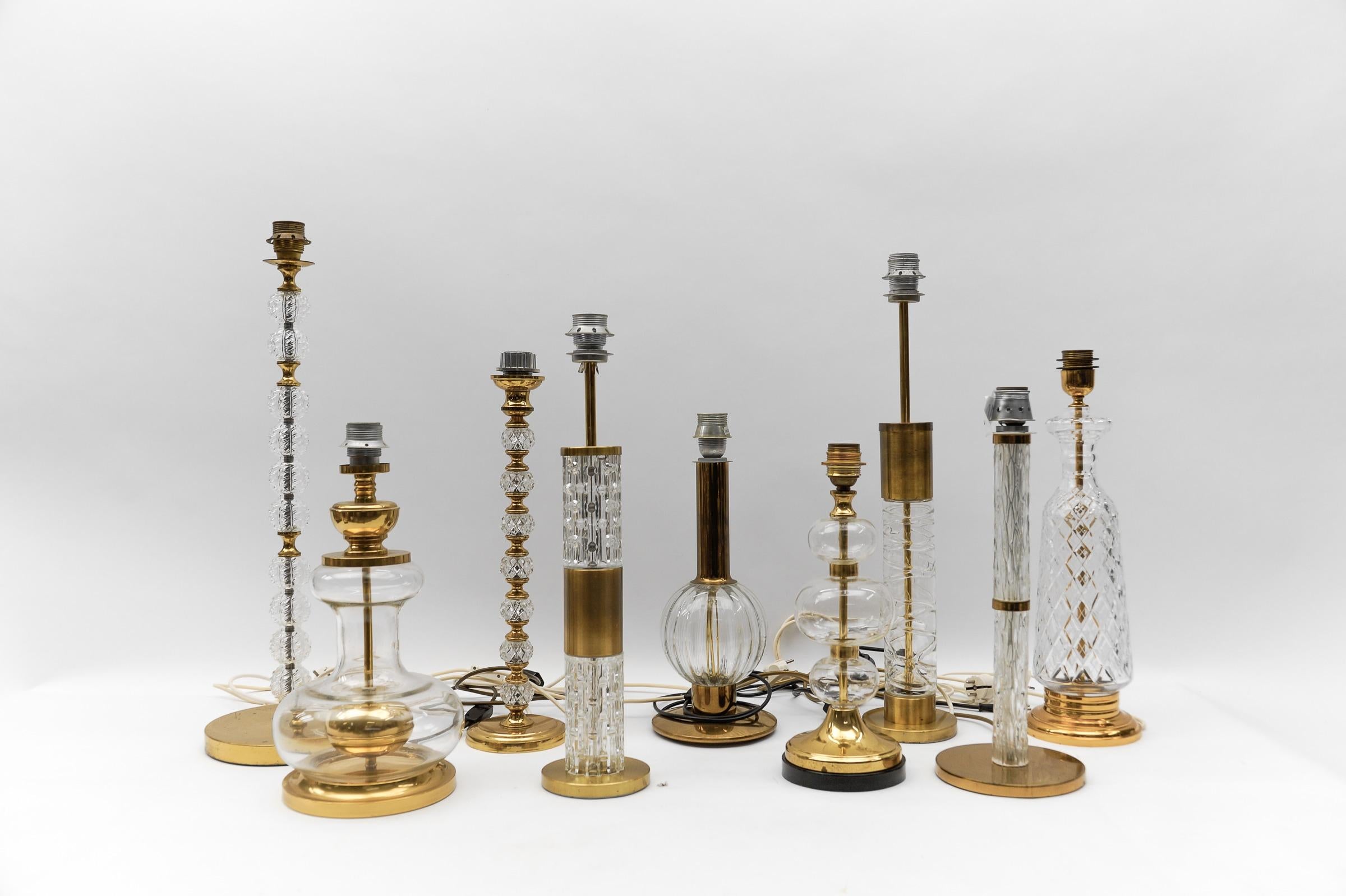 Paire de bases de lampes de table en laiton de la modernité du milieu du siècle dernier, années 1960 en vente 4