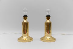 Pair of Mid Century Modern Brass Table Lamp Bases, 1960s