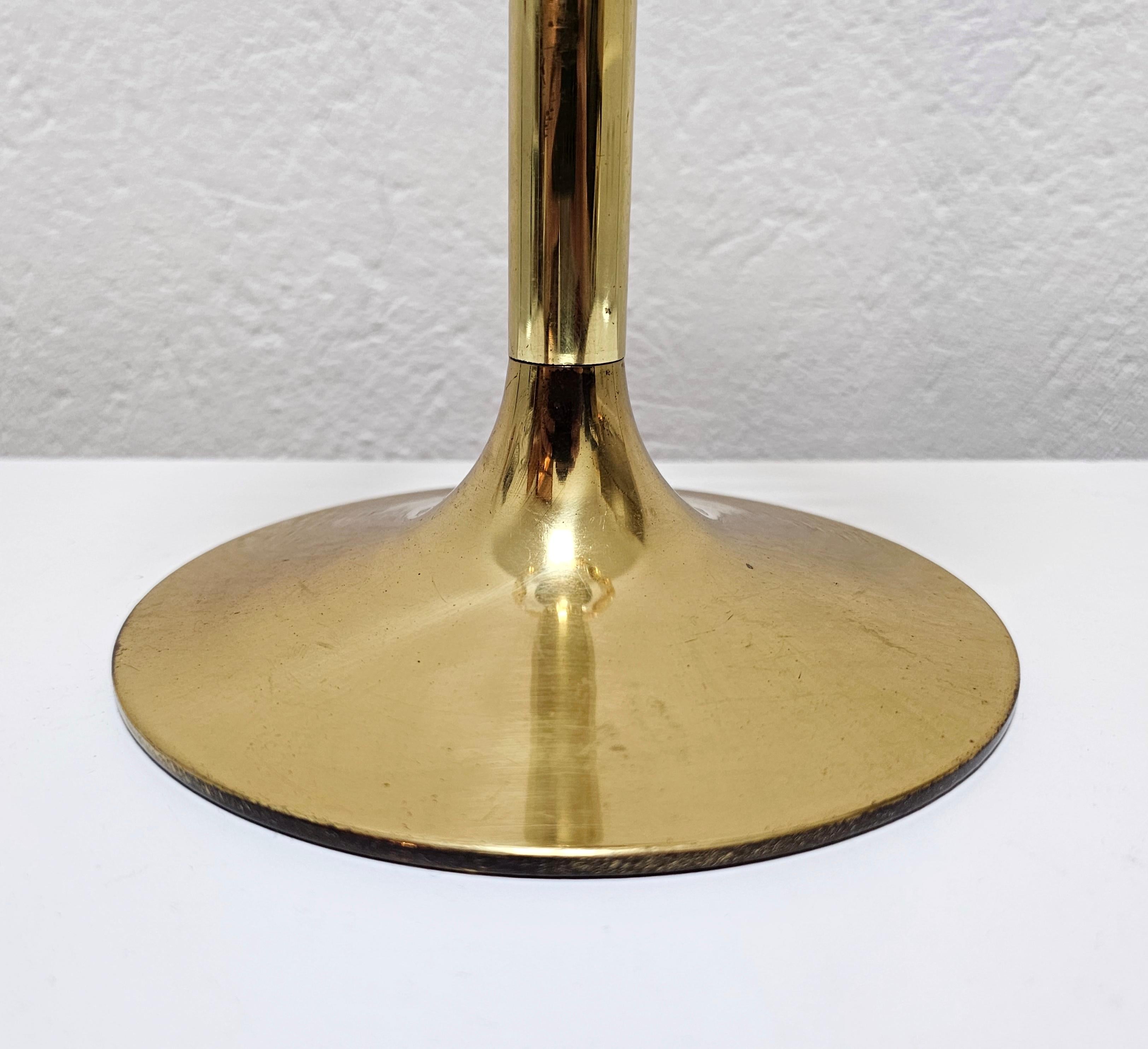 Mid-20th Century Pair of Mid Century Modern Brass Table Lamps by Mazzega, italy 1960s For Sale