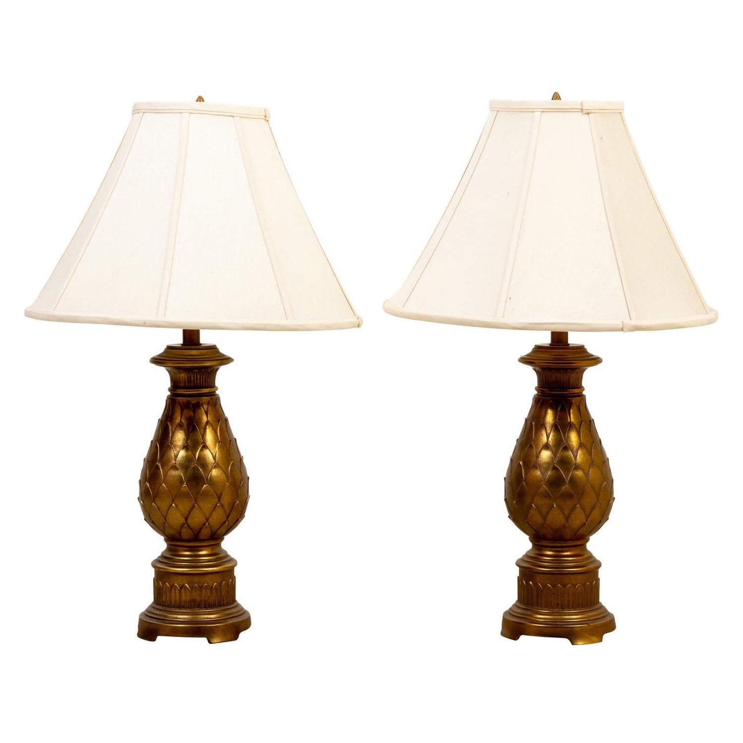 Pair Of Brass Barley Twist Table Lamps, Barley Twist Table Lamp Finish Antique Brass