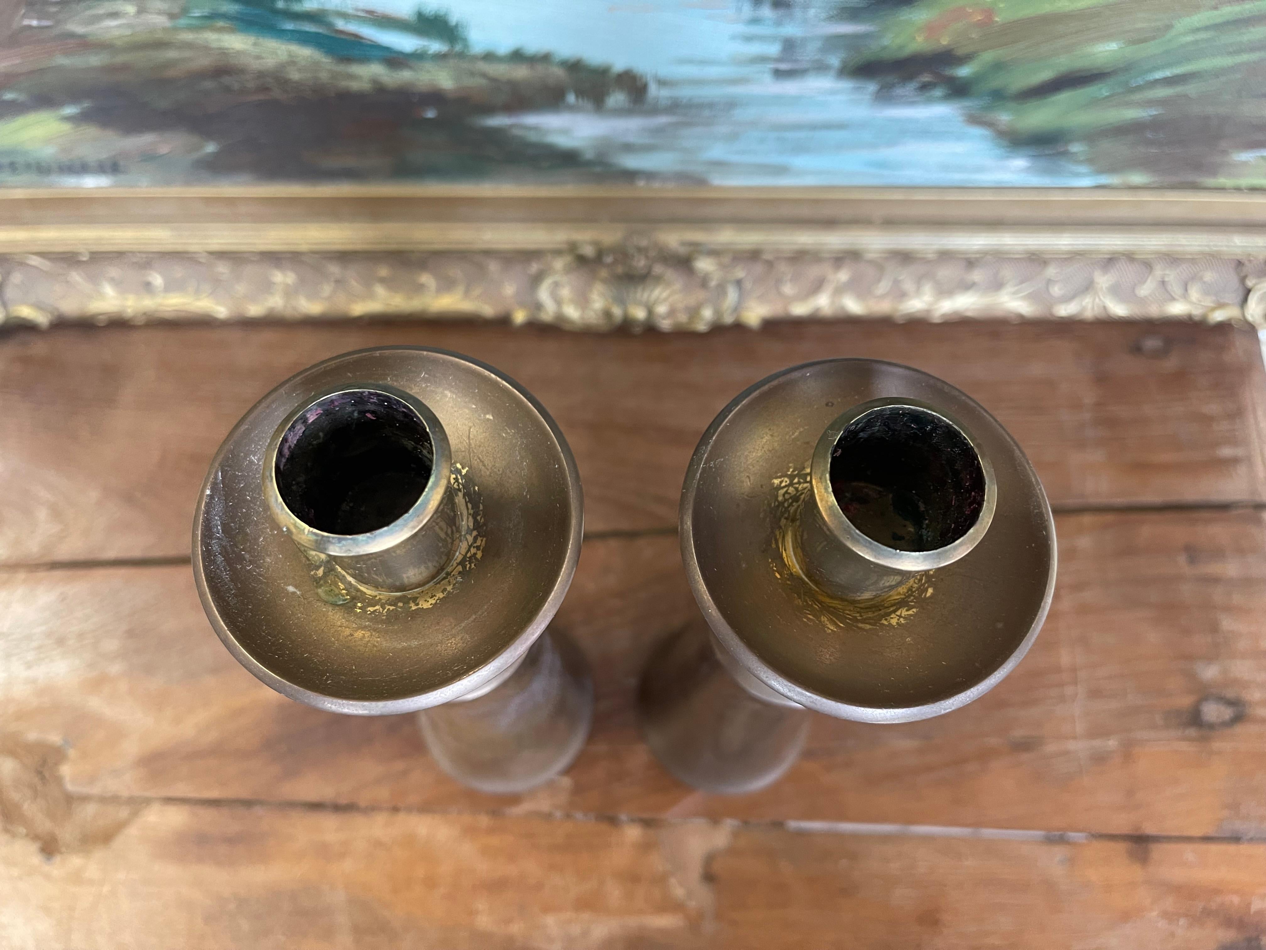 Coppia di portacandele in ottone di Jens H. Quistgaard, stile metà secolo moderno in vendita 4