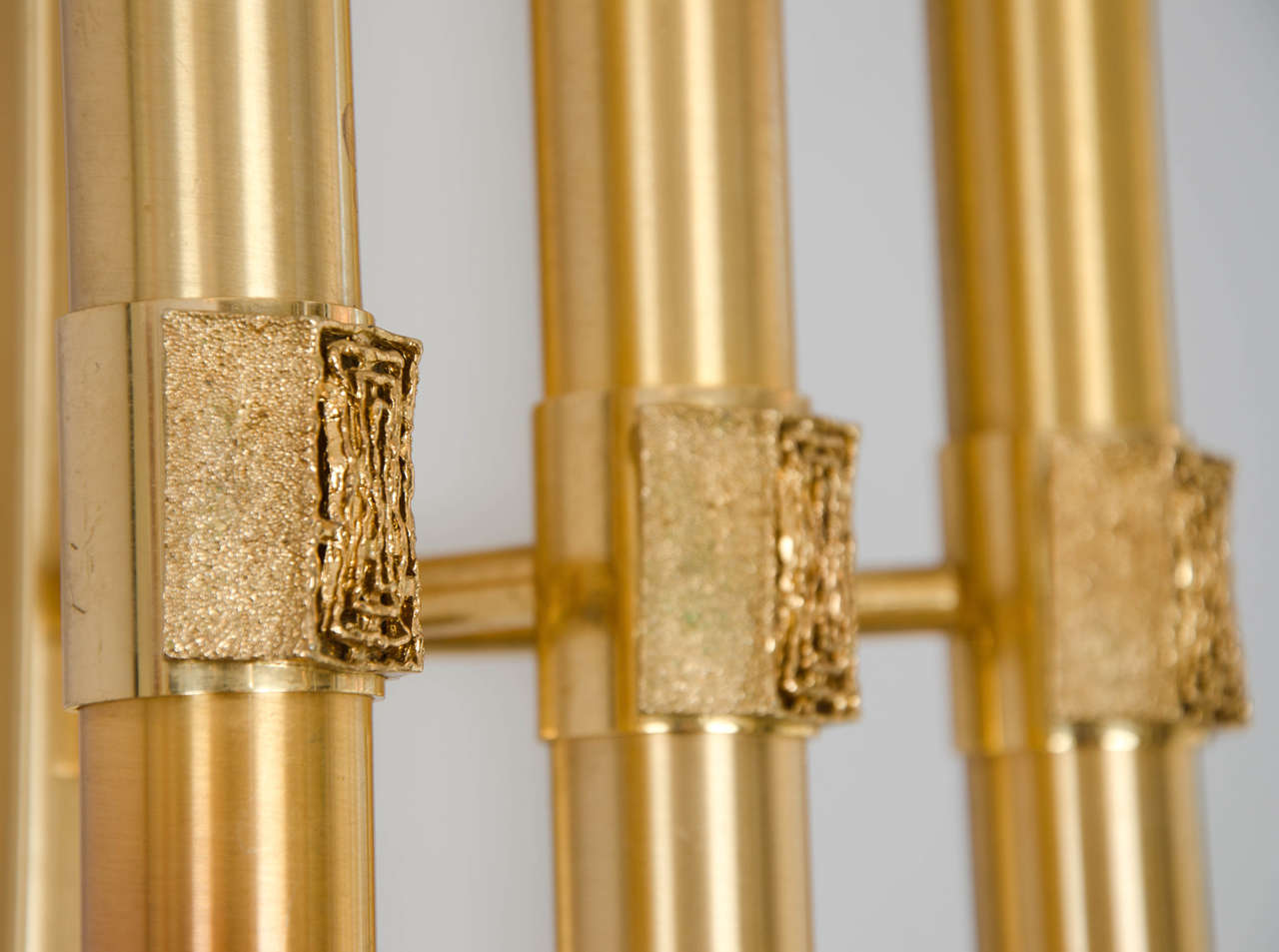 Mid-Century Modern Pair of Brass Wall Sconces by of Angelo Brotto for Esperia, 1970s For Sale