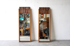 Pair of Mid-Century Modern Brutalist Mirrors by Lane, “Pueblo” Collection