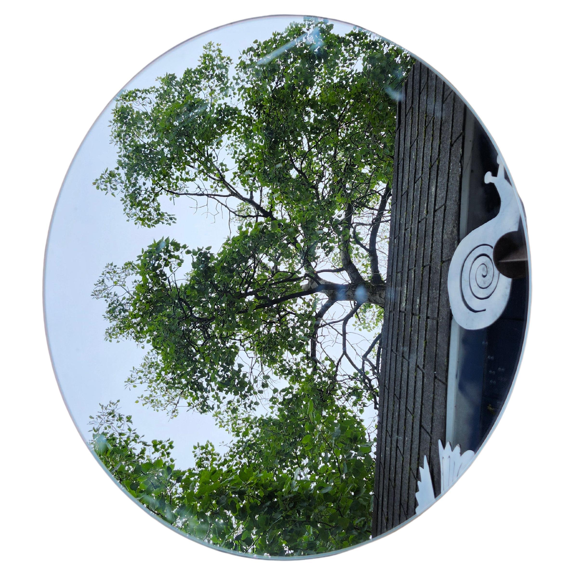 Hand-Crafted Pair of Mid Century Modern Brutalist Multi Disk (5) Wall Mirrors C1970 For Sale