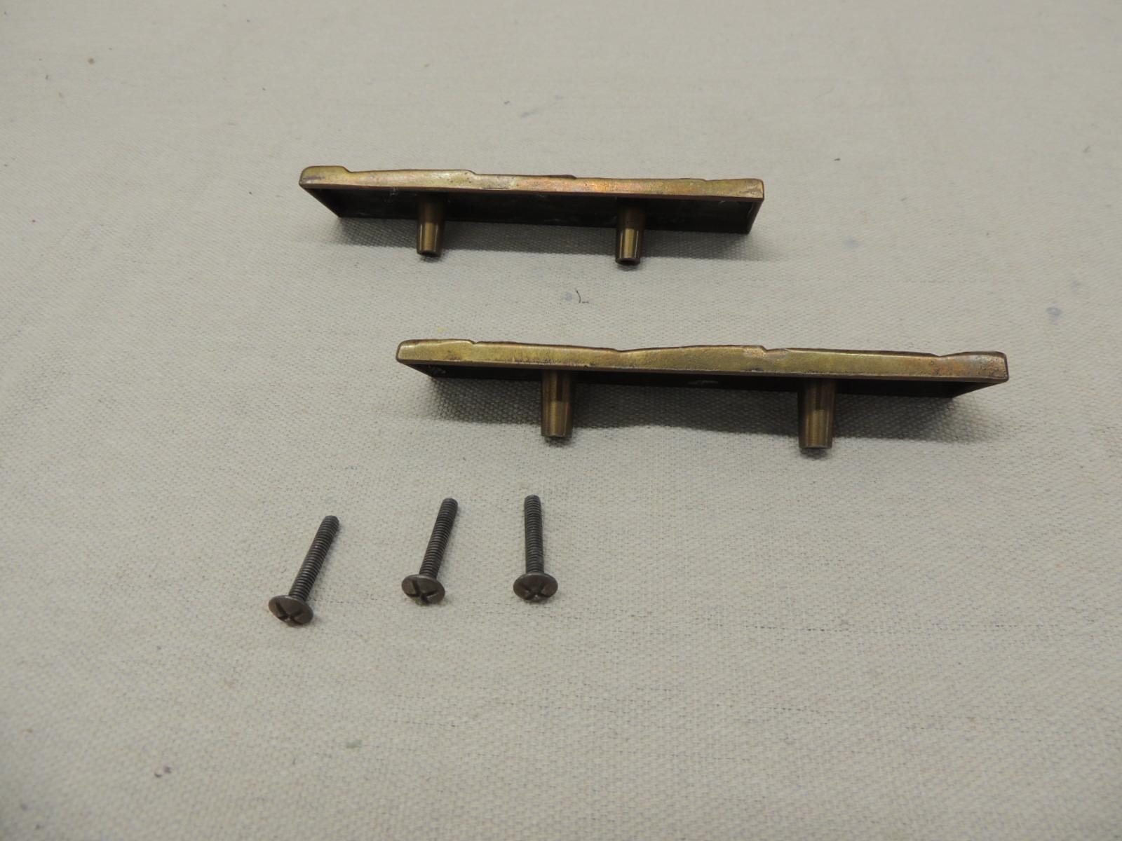 Hand-Crafted Pair of Mid-Century Modern Brutalist Style Draw Pulls