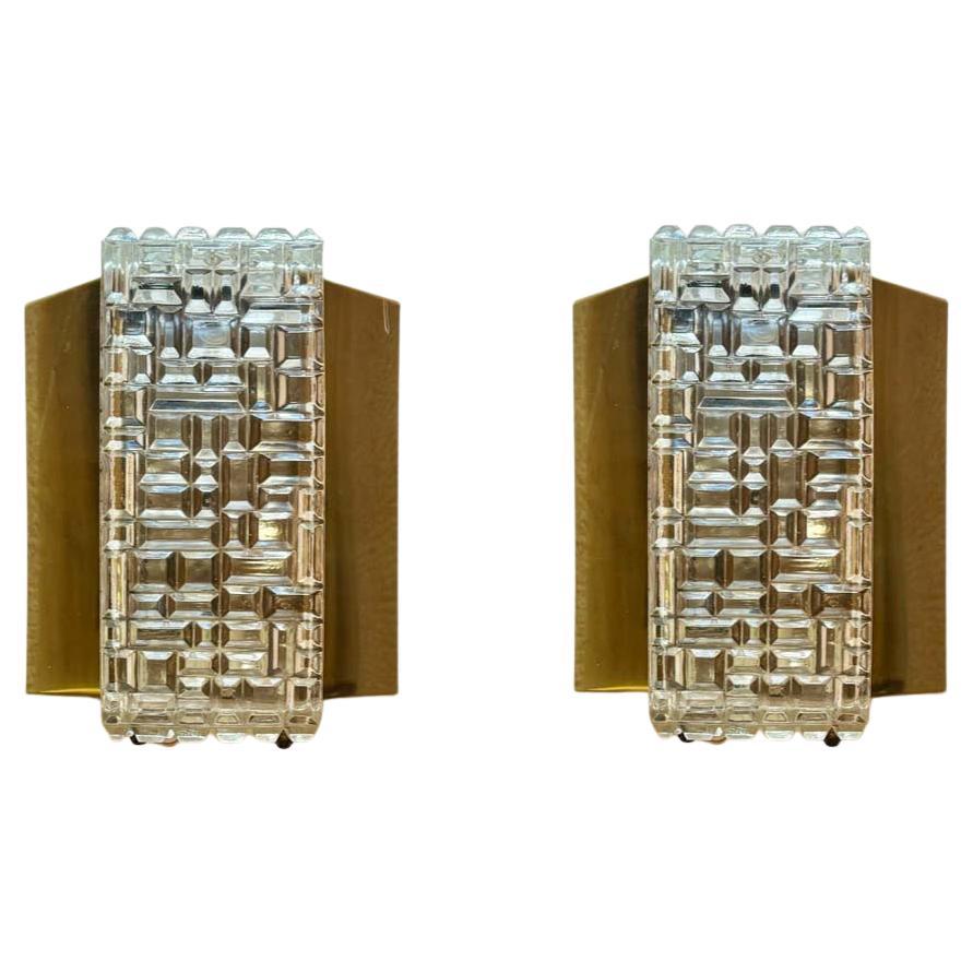 Pair Of Mid Century Modern Brutalist Wall lights