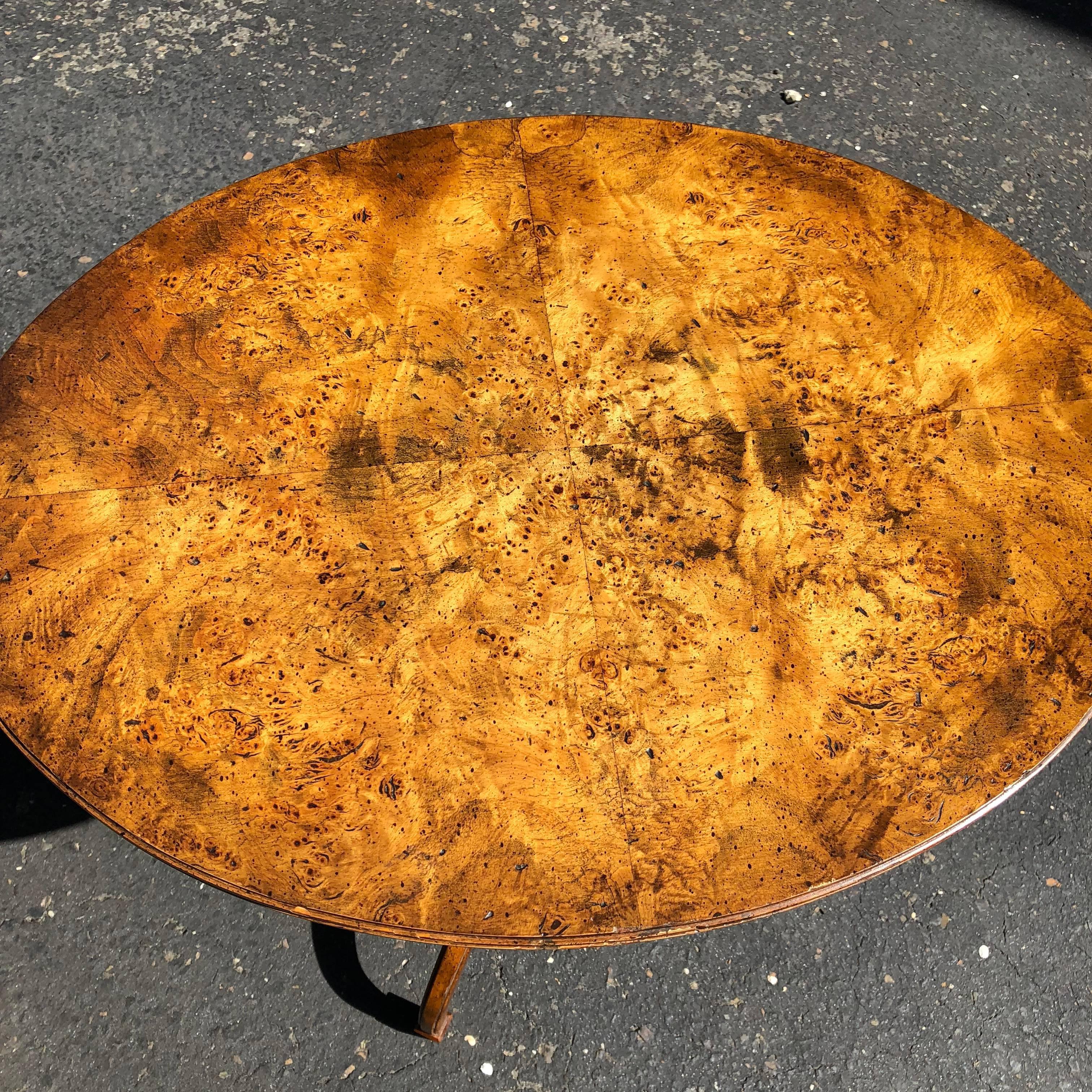Pair of Mid-Century Modern burl wood lamp or side tables by Weiman.