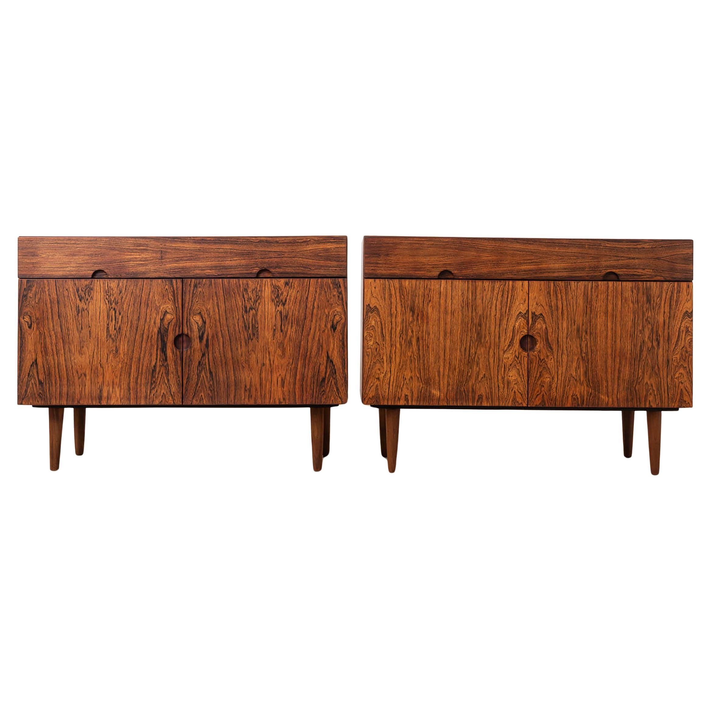 Pair of Mid Century Modern Cabinets by H. W. Klein for Bramin, Denmark, 1960s