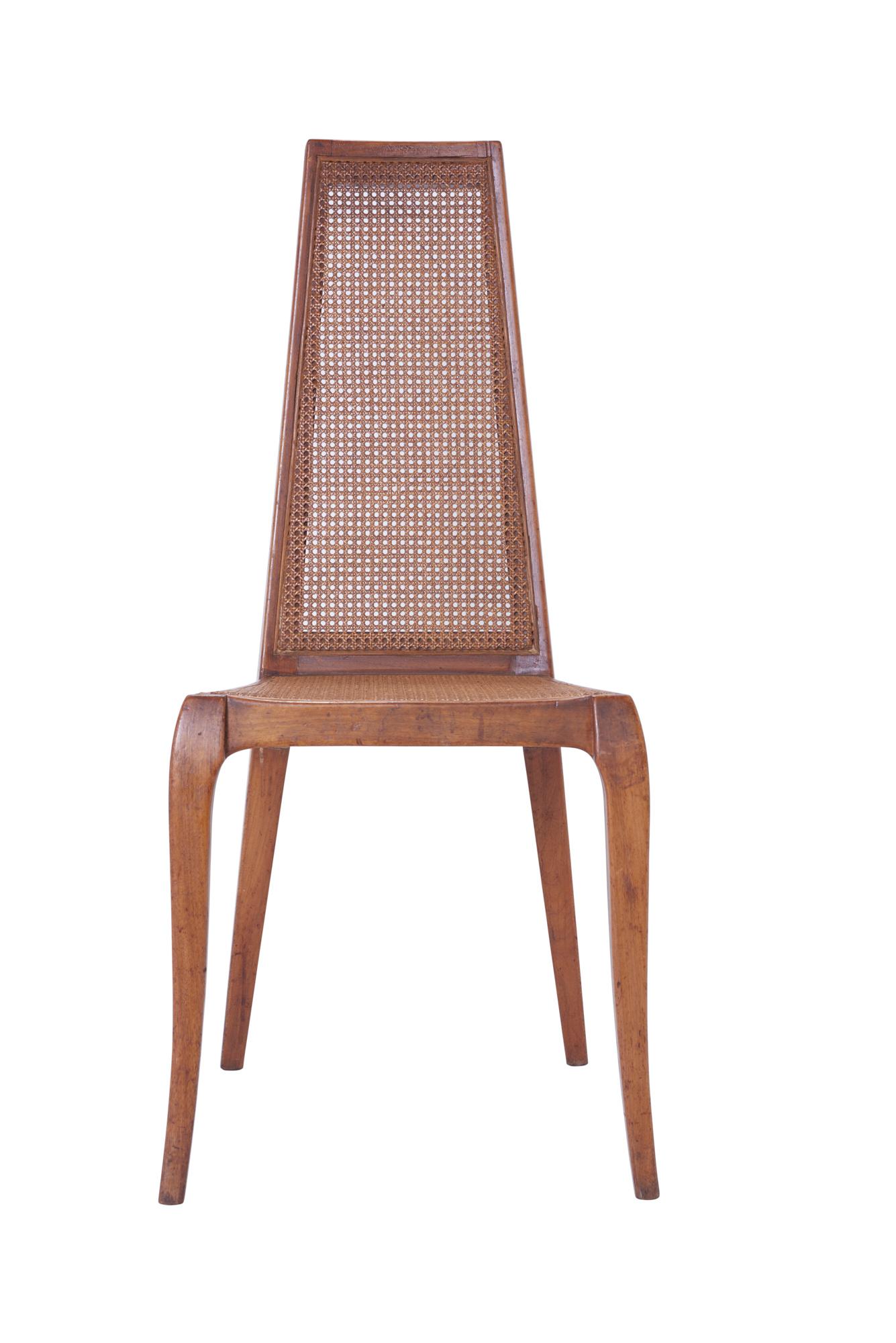 These Mid-Century Modern caned chairs are constructed from dynamically-shaped walnut.

Since Schumacher was founded in 1889, our family-owned company has been synonymous with style, taste, and innovation. A passion for luxury and an unwavering