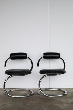 Pair of Mid-Century Modern Cantilever Side Chairs