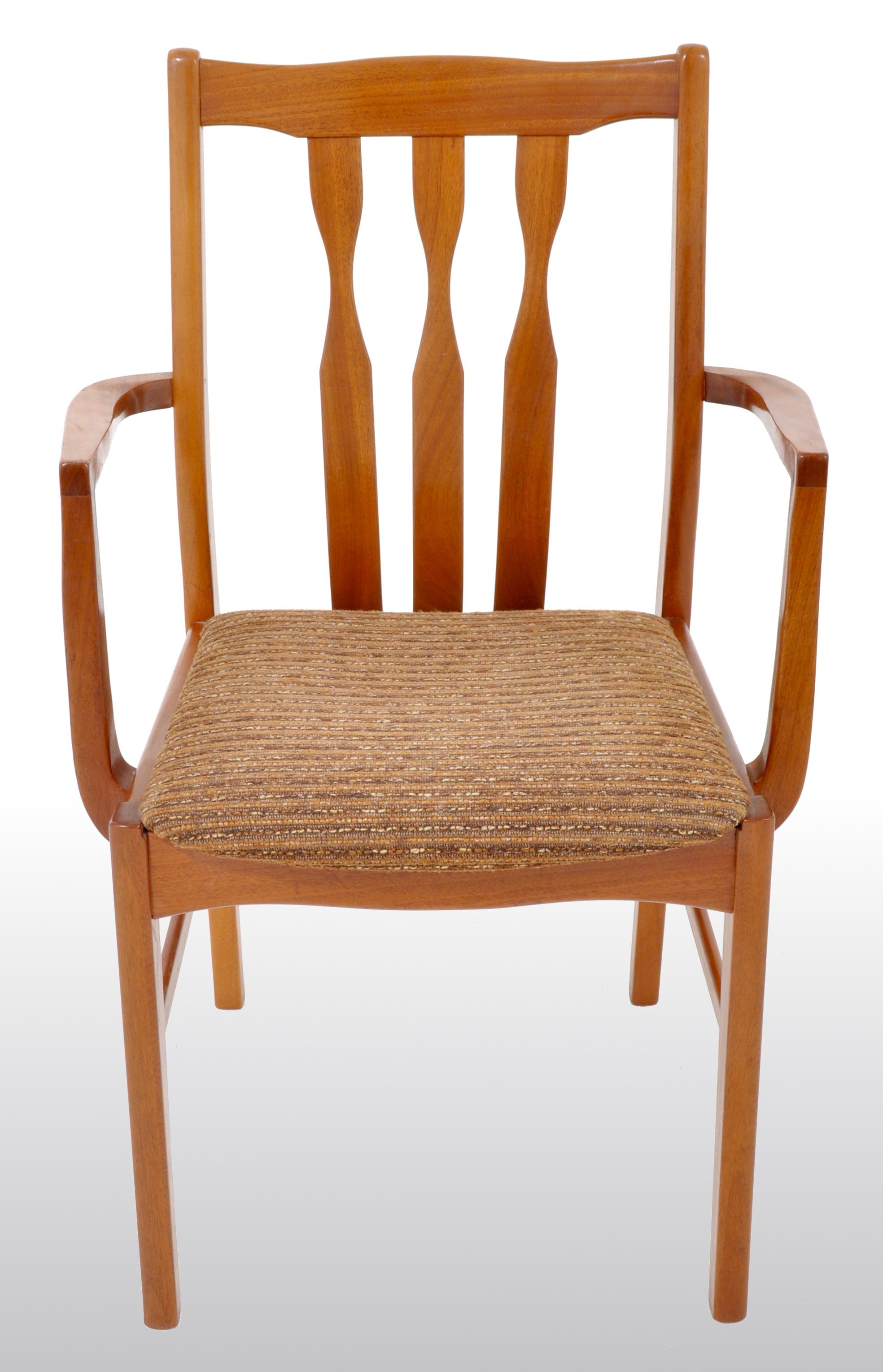 Danish Pair of Mid-Century Modern Captain's/Armchairs in Teak, 1960s For Sale