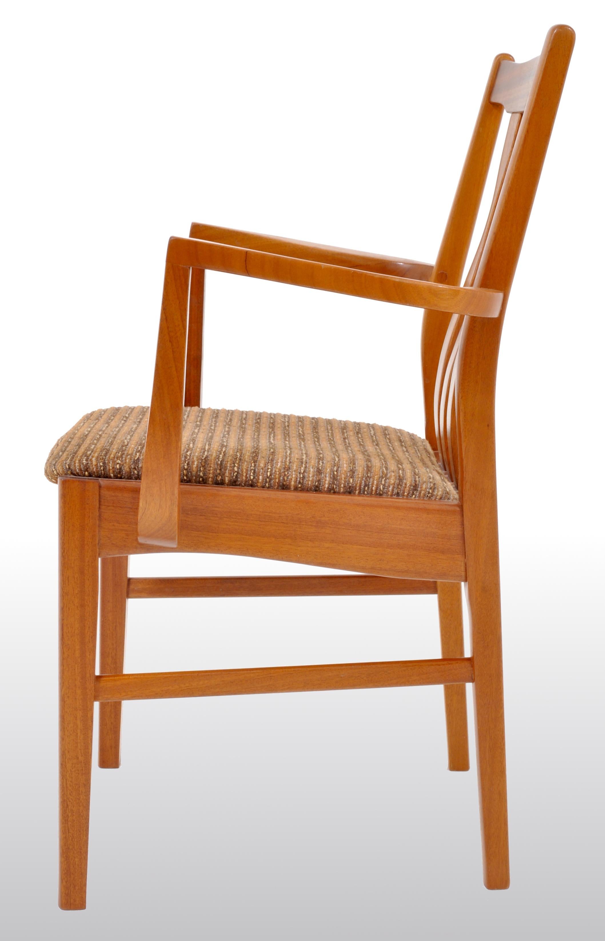 20th Century Pair of Mid-Century Modern Captain's/Armchairs in Teak, 1960s For Sale