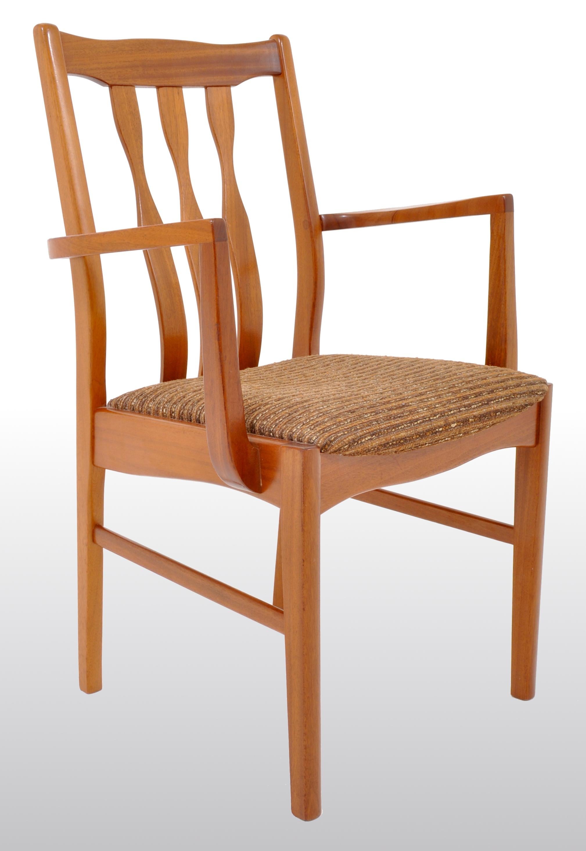 Pair of Mid-Century Modern Captain's/Armchairs in Teak, 1960s For Sale 2