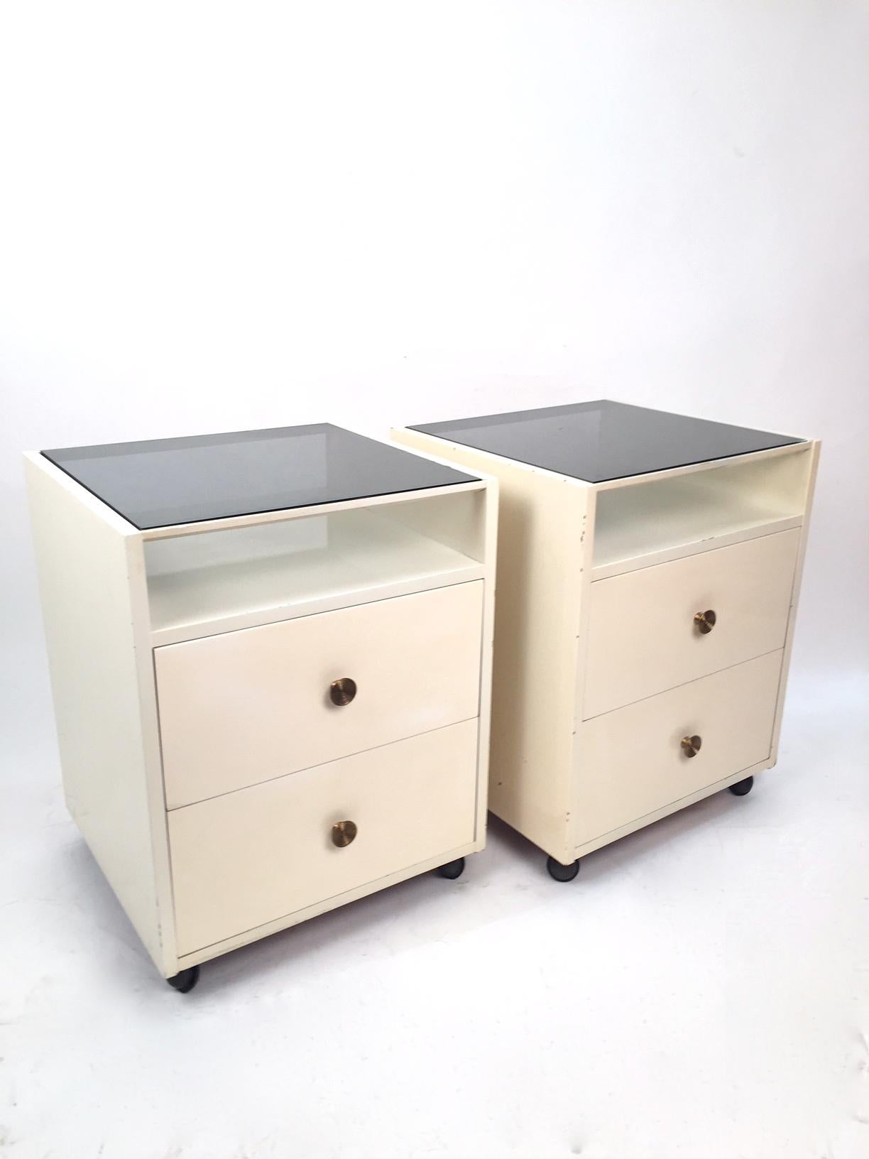Lacquered Pair of Mid-Century Modern Carlo de Carli Nightstands for Sormani, 1960