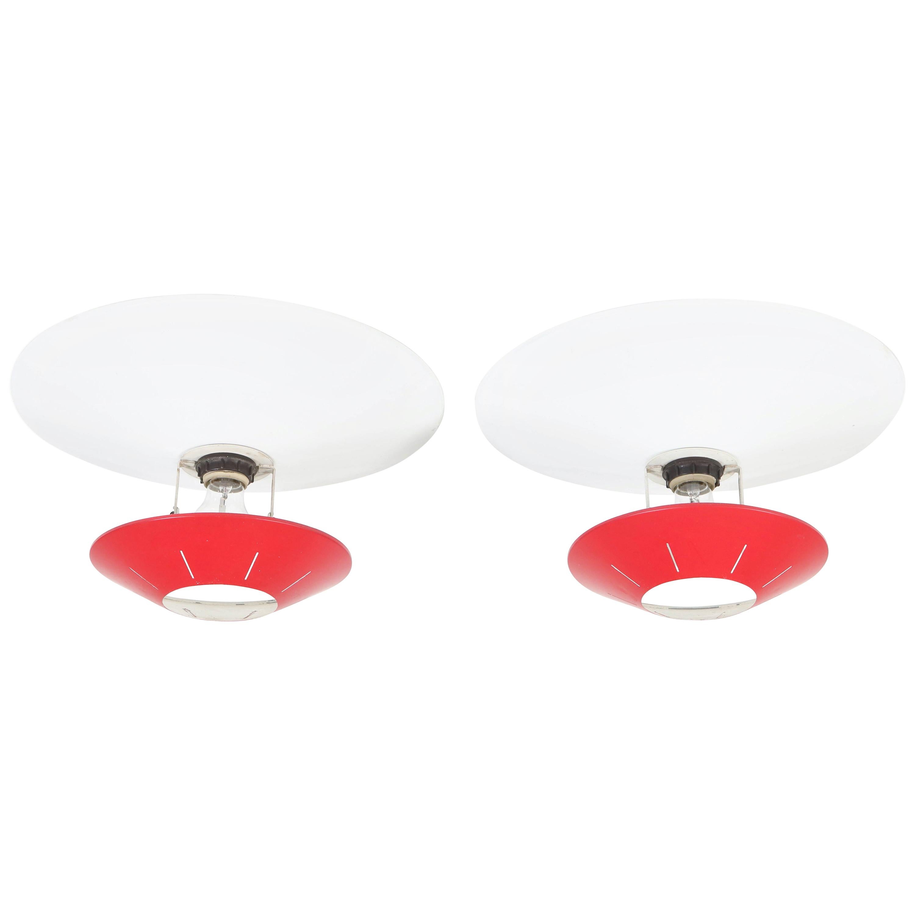 Pair of Mid-Century Modern Ceiling Lights by Louis Kalff for Philips, 1958 For Sale