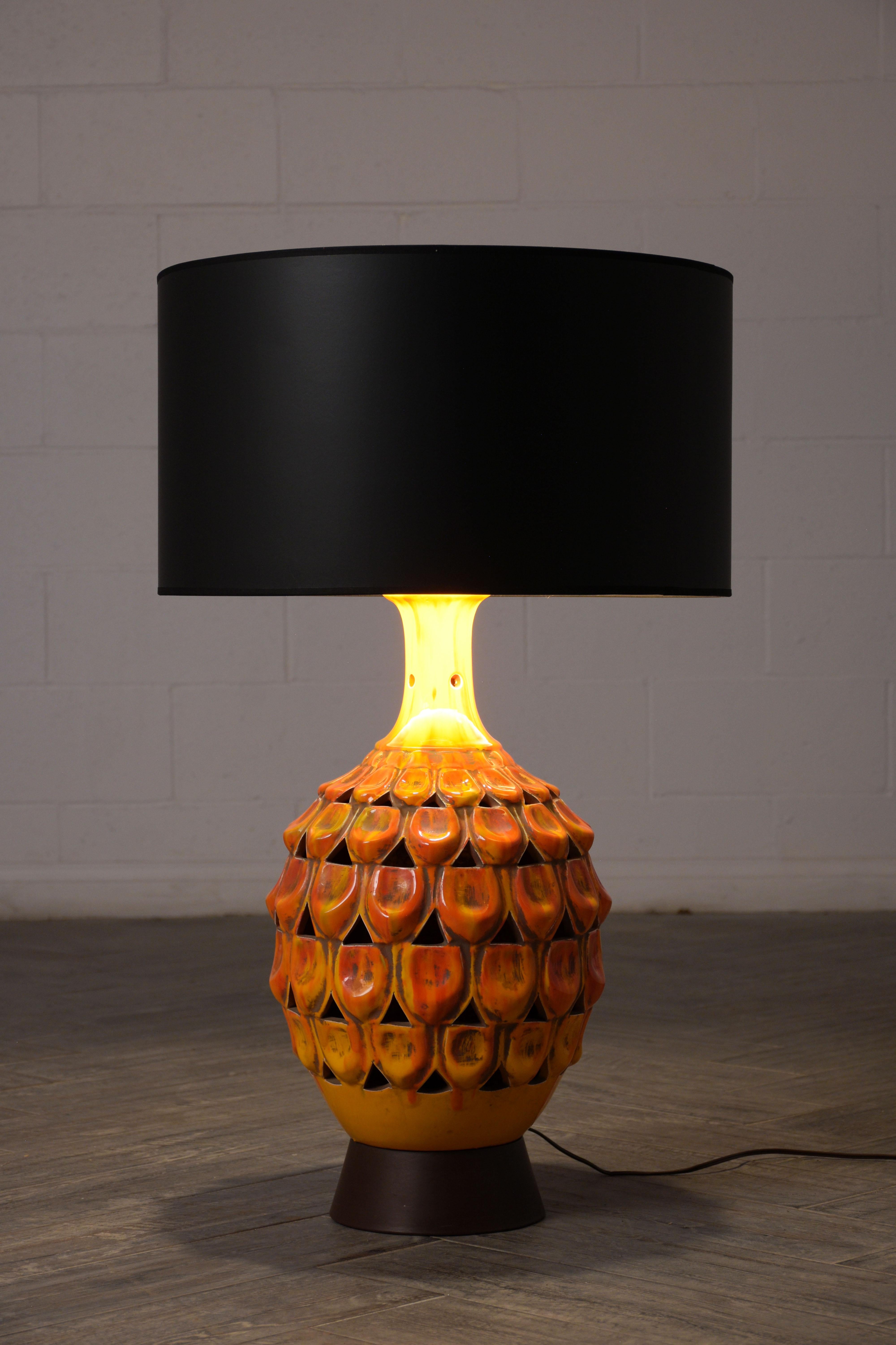 American Pair of Mid-Century Modern Ceramic Table Lamps