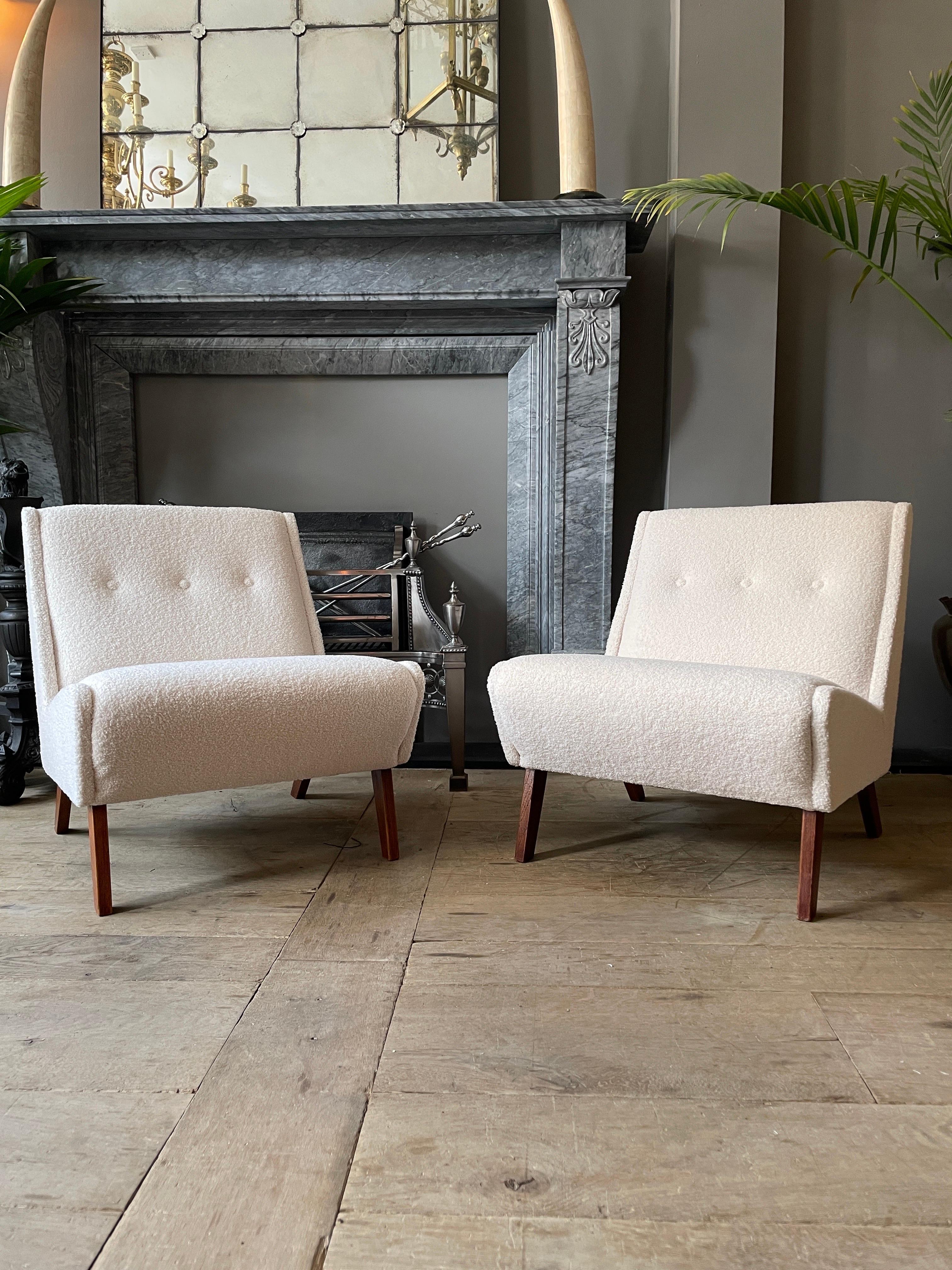 English Pair of Mid-Century Modern Chairs by Ernest Race