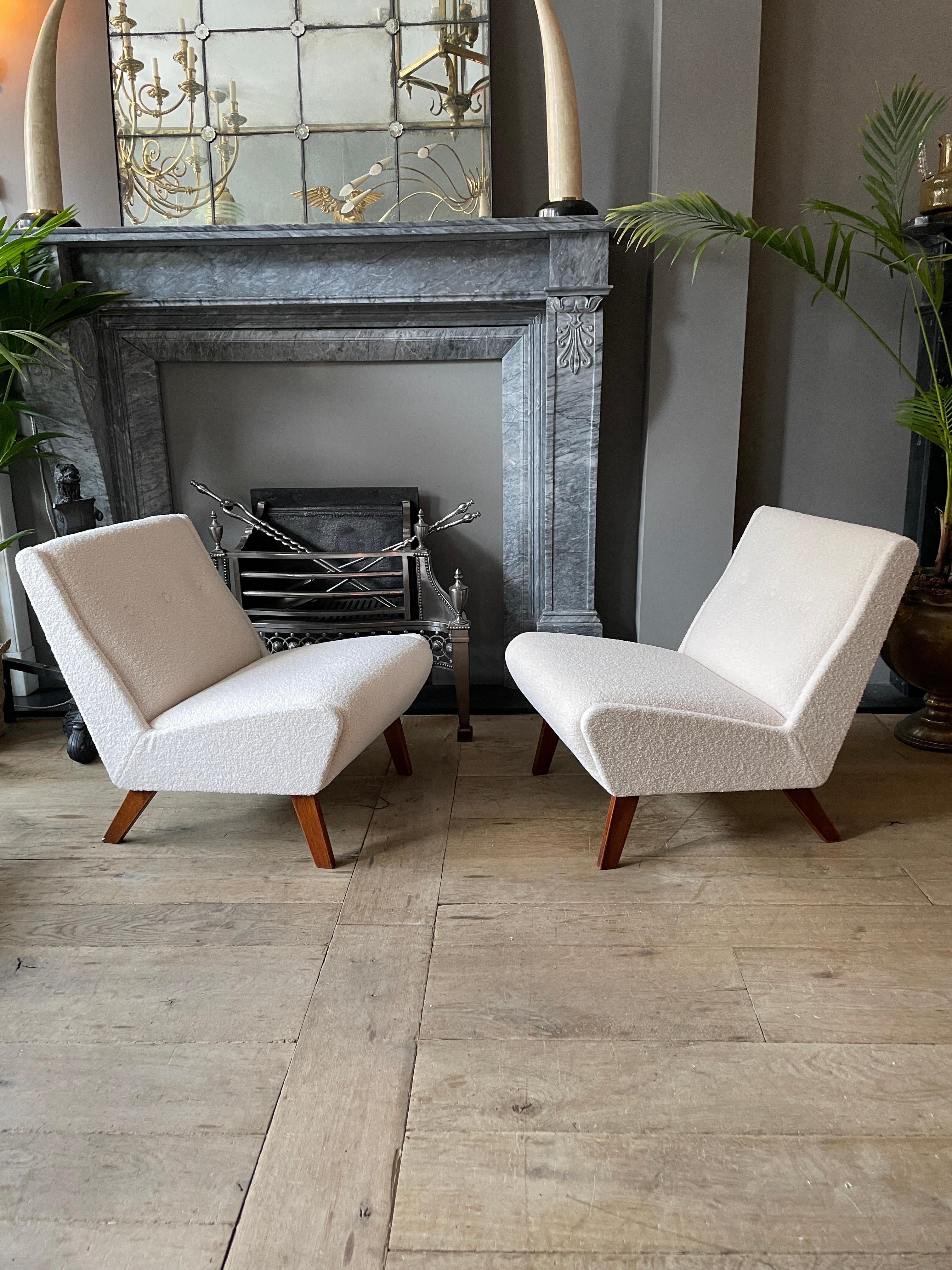 Pair of Mid-Century Modern Chairs by Ernest Race In Good Condition In London, GB