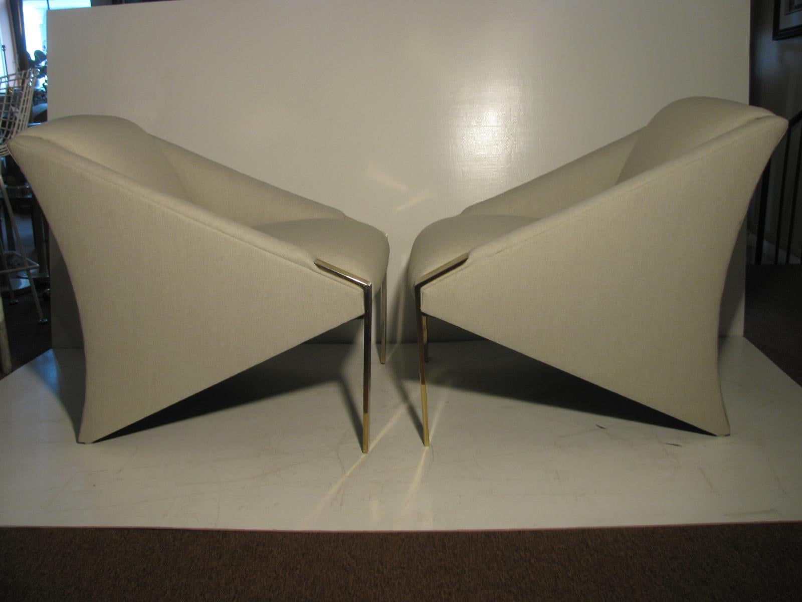 Pair of Mid-Century Modern Lounge Club Chairs (amerikanisch)