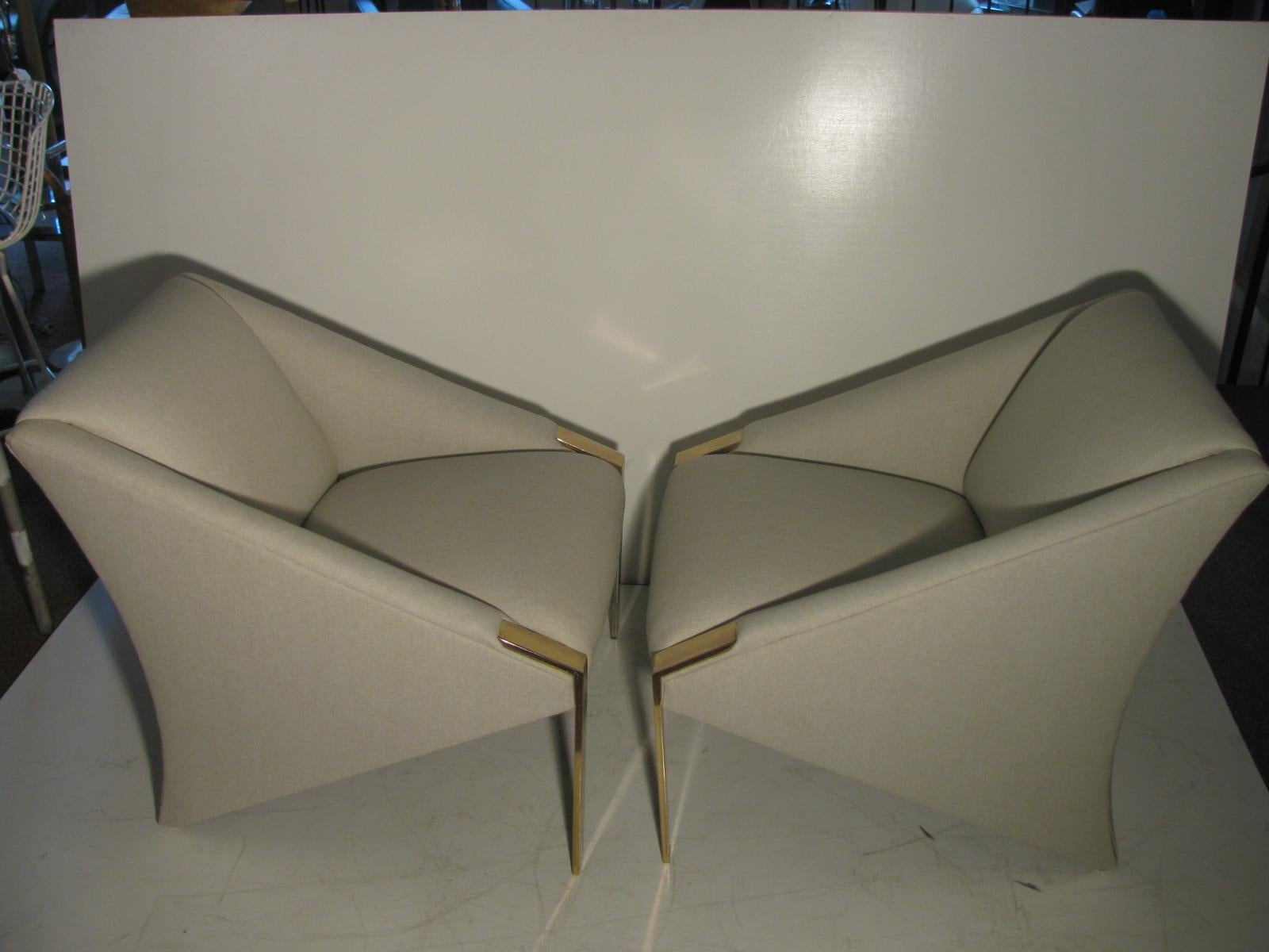 American Pair of Mid-Century Modern Lounge Club Chairs