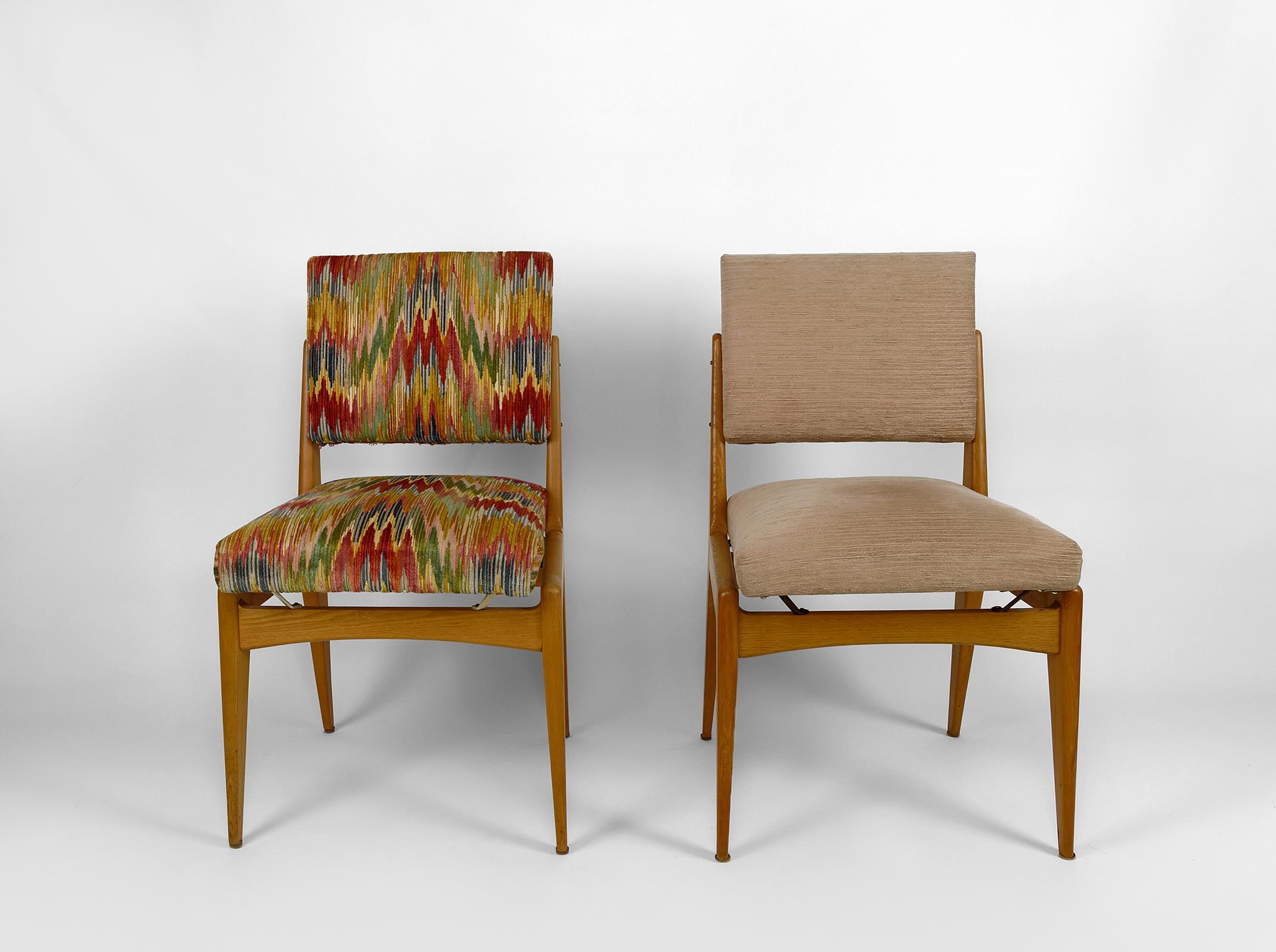 Paire de chaises de style mi-siècle moderne, France, vers 1950 en vente 1