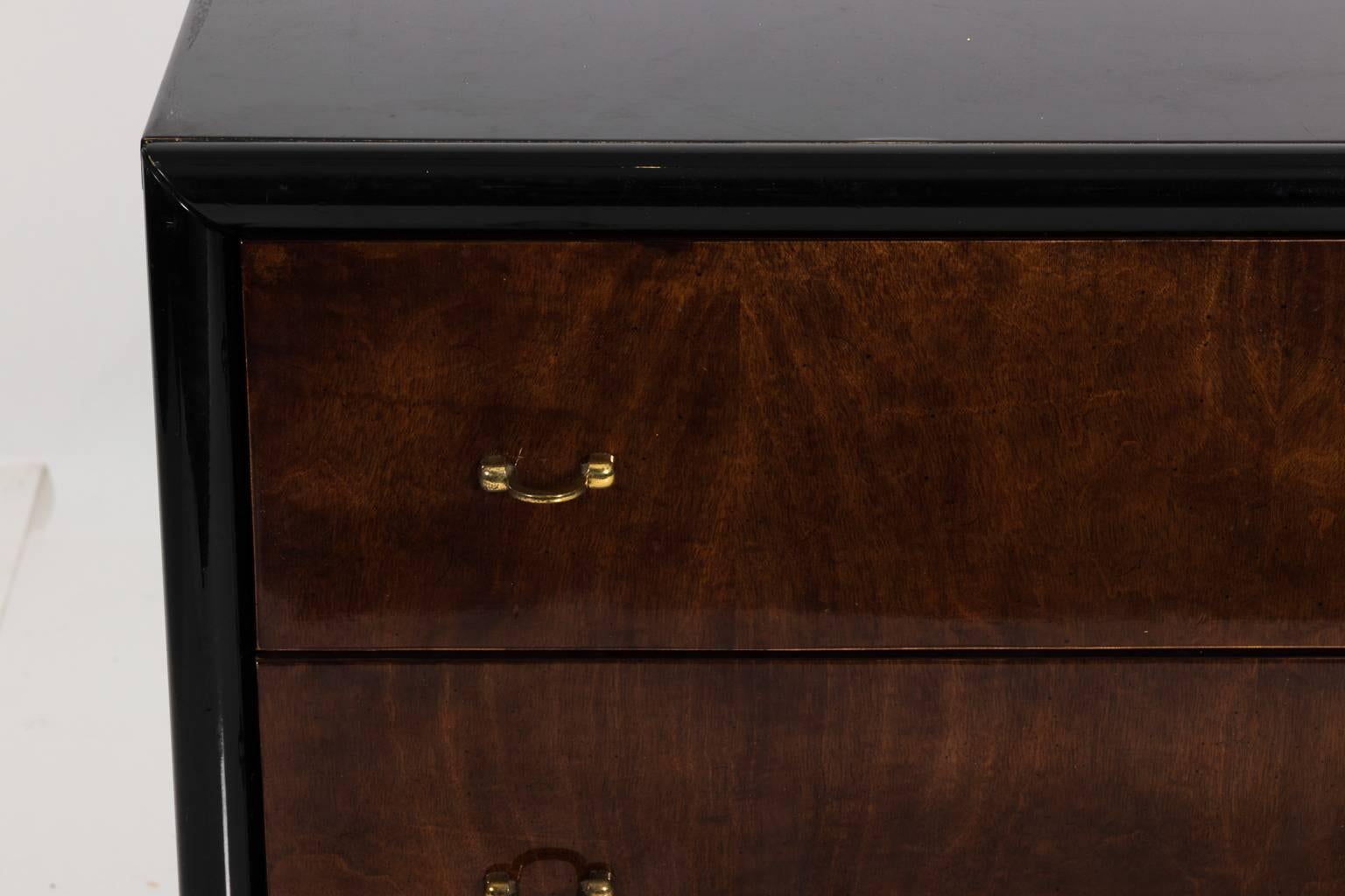Lacquered Pair of Mid-Century Modern Chest of Drawers