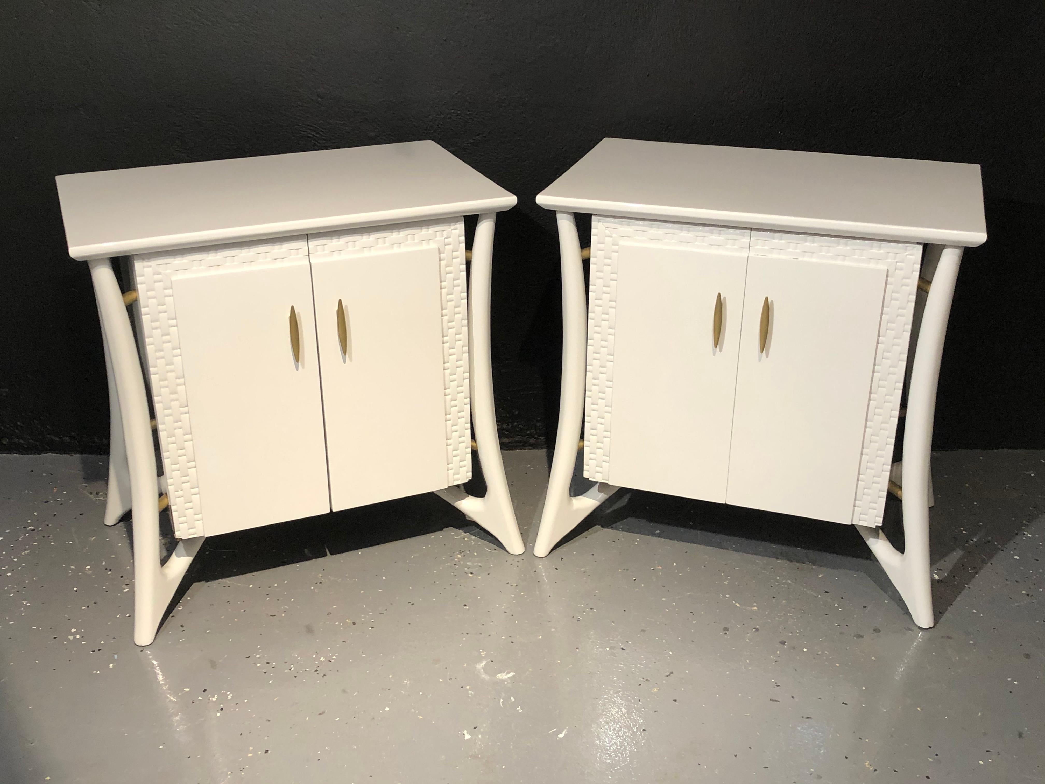 Pair of Mid-Century Modern Chests, Nightstands or End Tables, Piet Hein In Good Condition In Stamford, CT