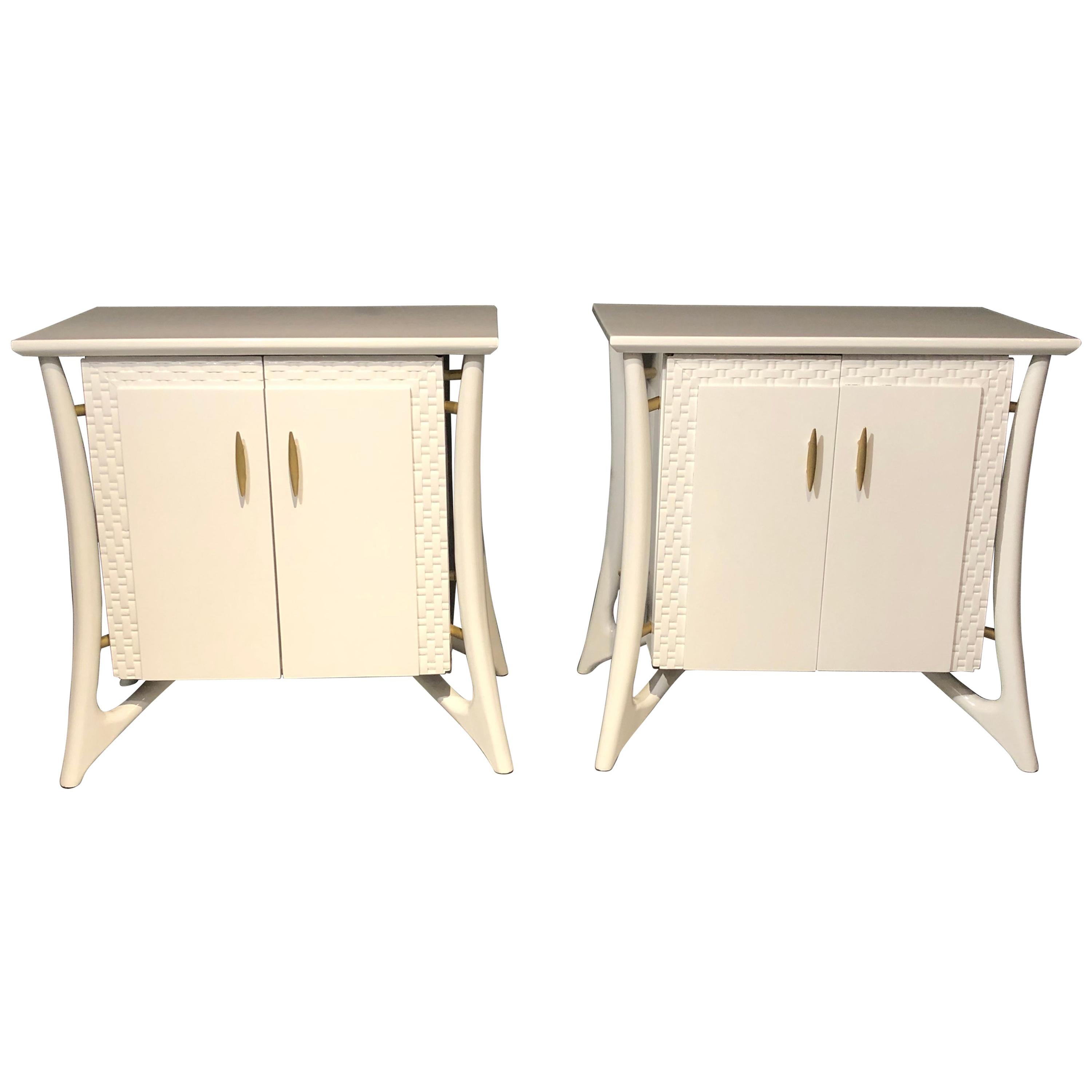 Pair of Mid-Century Modern Chests, Nightstands or End Tables, Piet Hein