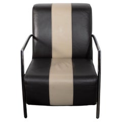 Paar moderne Loungesessel aus Chrom und Leder aus der Mitte des Jahrhunderts, ca. 1970er Jahre