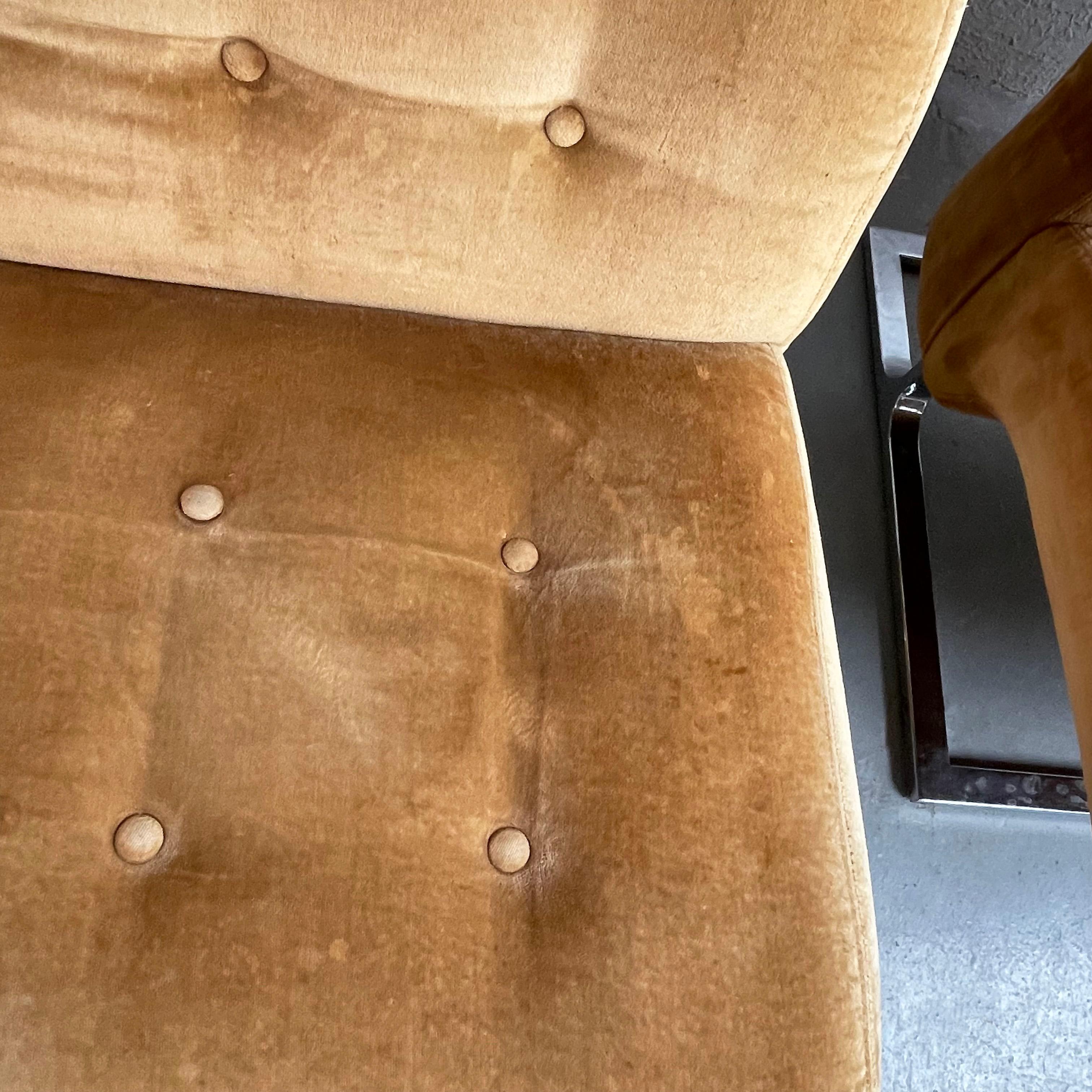 Paar verchromte Freischwinger-Sessel aus der Mitte des Jahrhunderts im Angebot 7