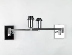 Pair of Mid-Century Modern Chrome Swing Arm Wall Sconces