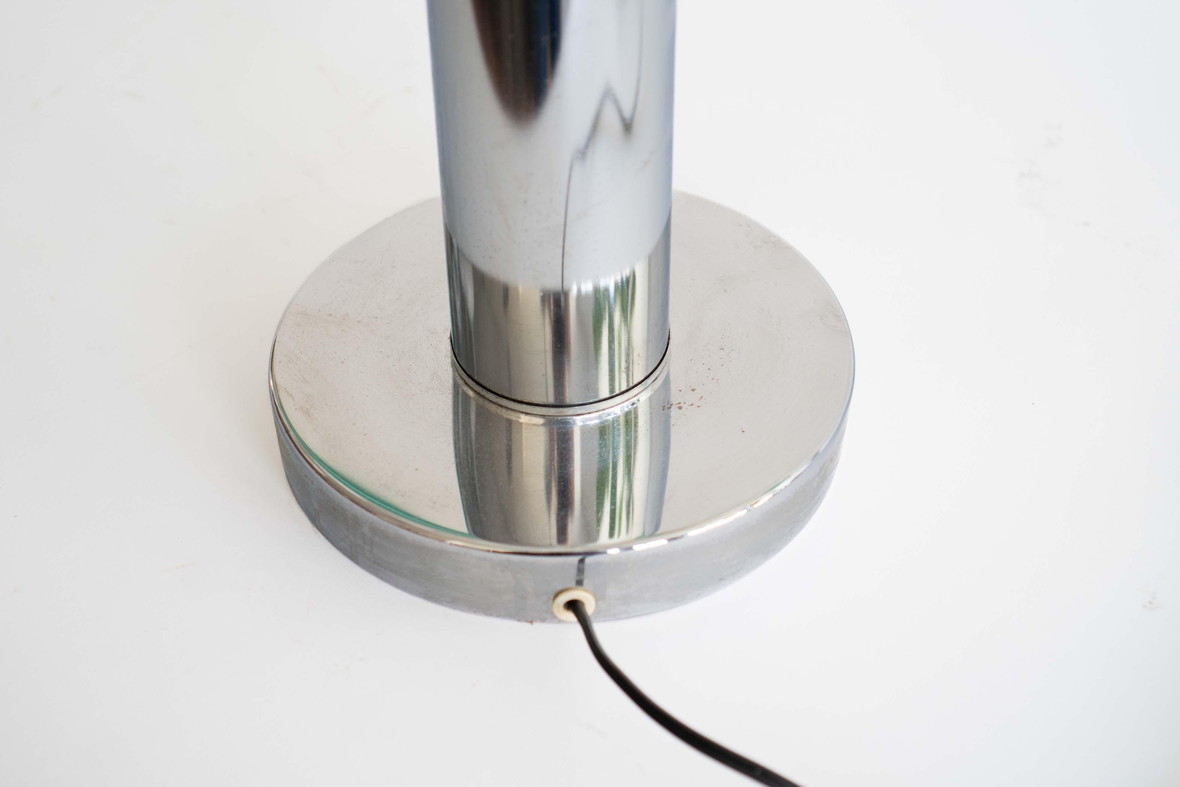 20th Century Pair of Mid Century Modern Chrome Waterfall Lamps in the style of Sonneman