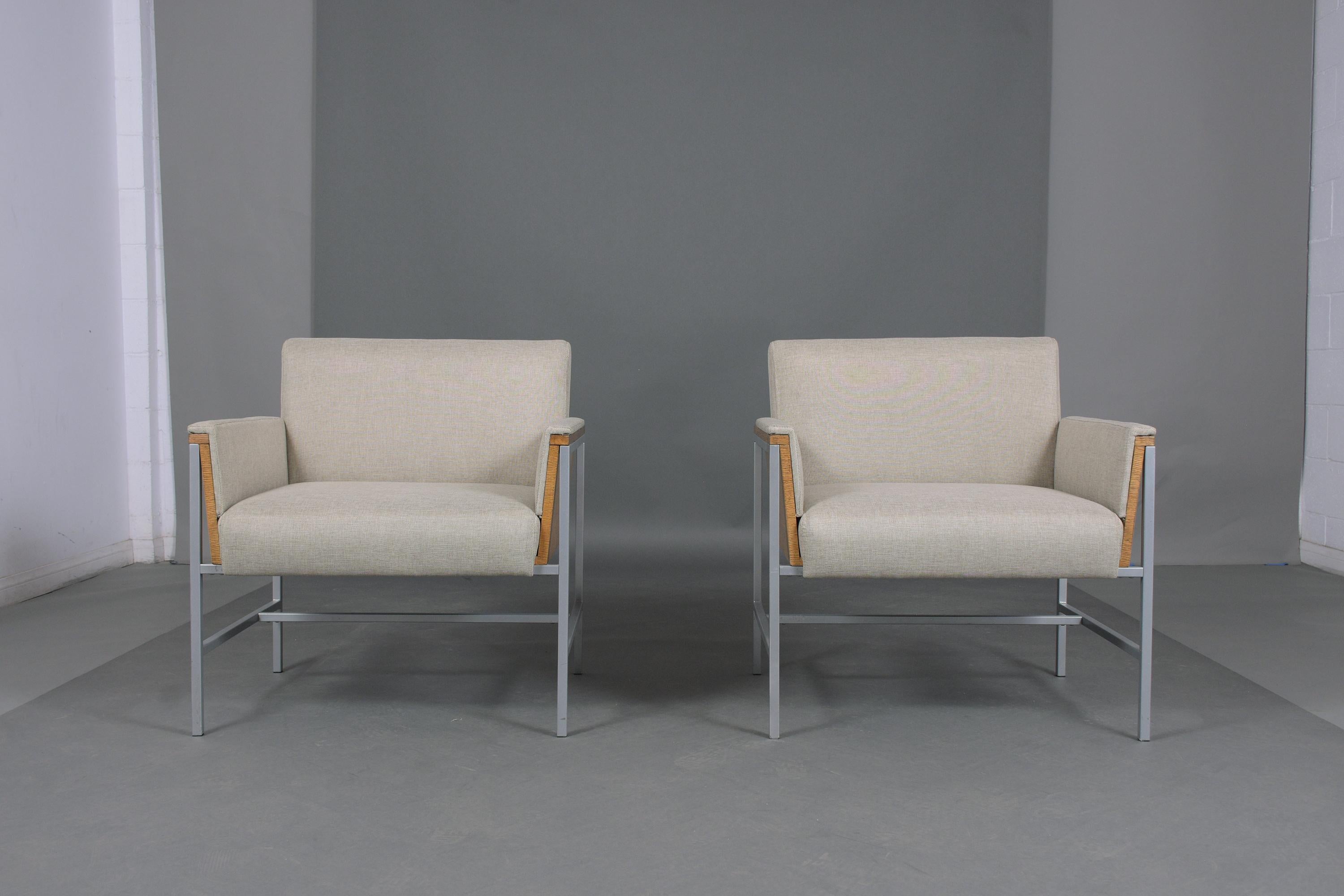 American Pair of Mid-Century Modern Club Chairs