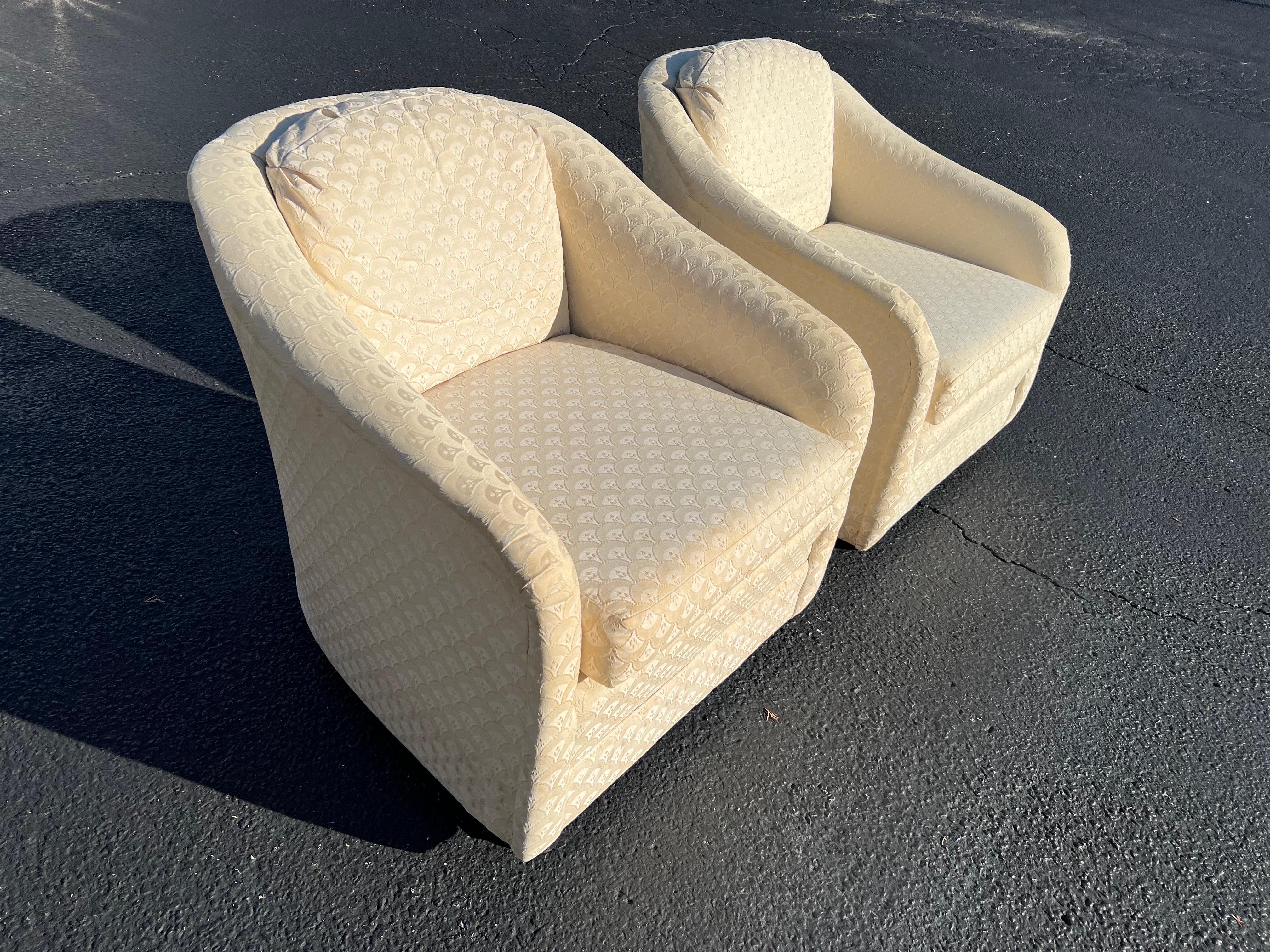 Upholstery Pair of Mid-Century Modern Club Chairs