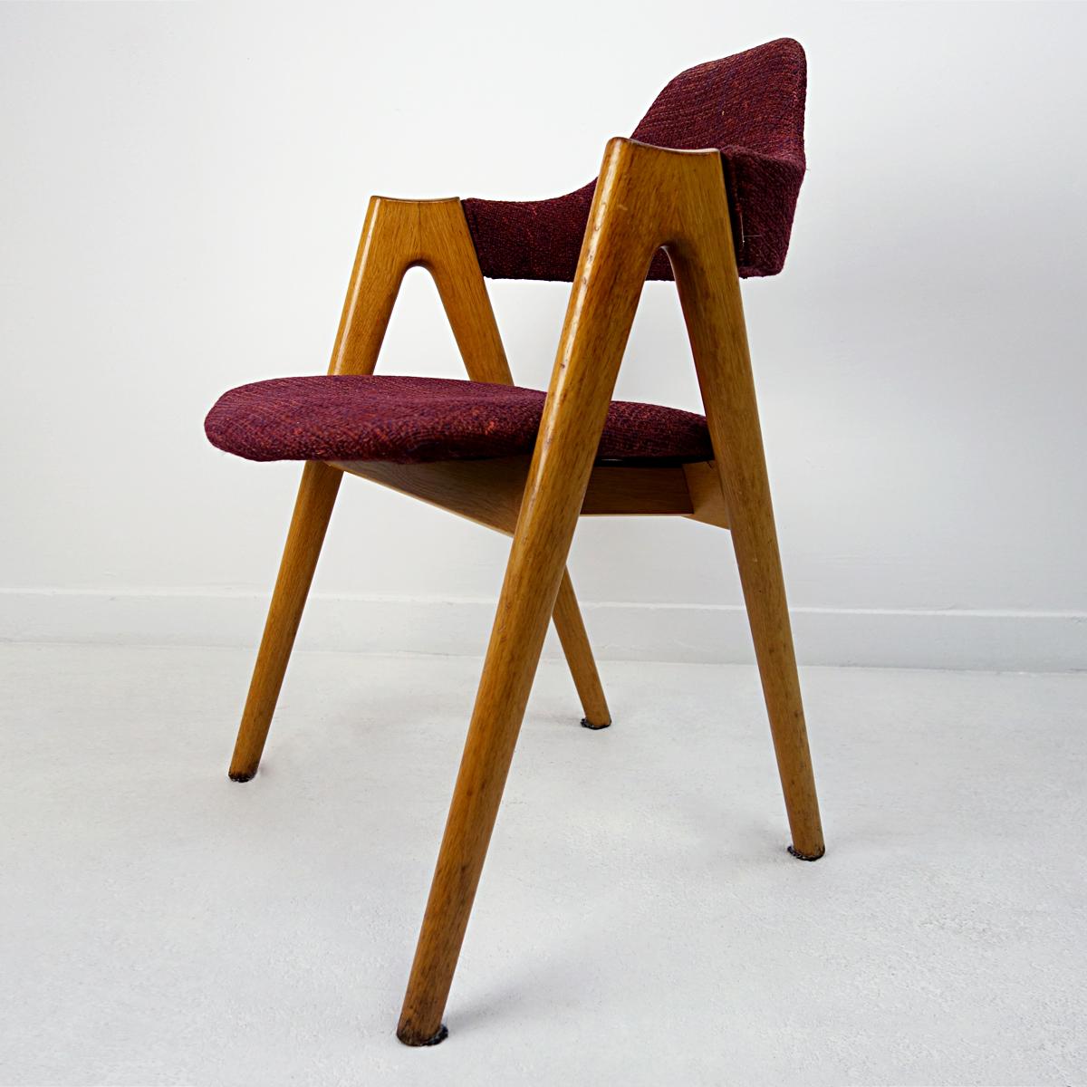 Danish Pair of Mid-Century Modern Compass Chairs by Kai Kristiansen for SVA Møbler